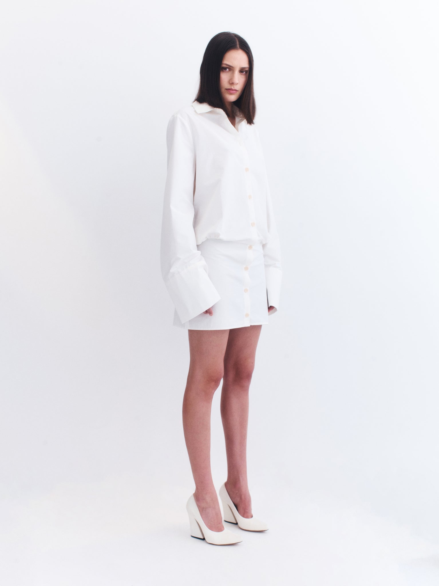 Yasmin Shirt Dress - White