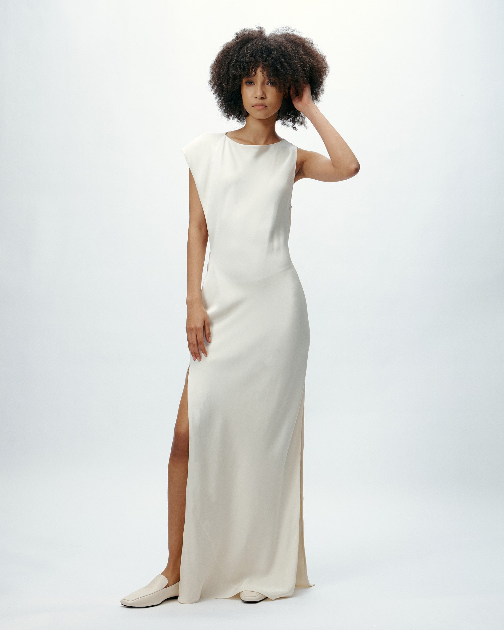 Neptune Dress in Bone White