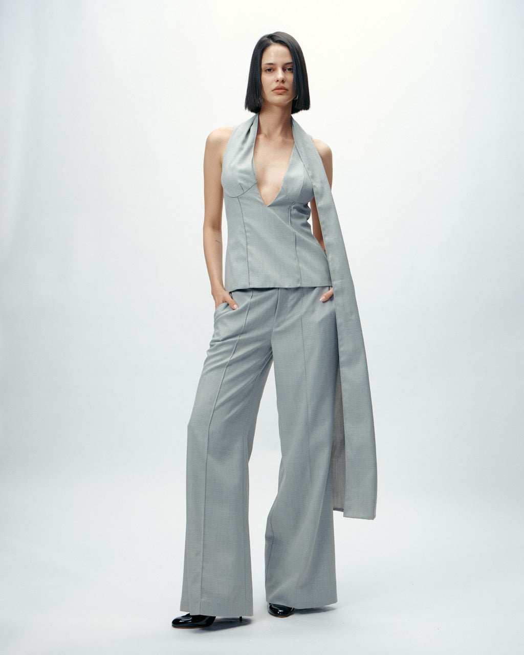 Hera top in Light Grey