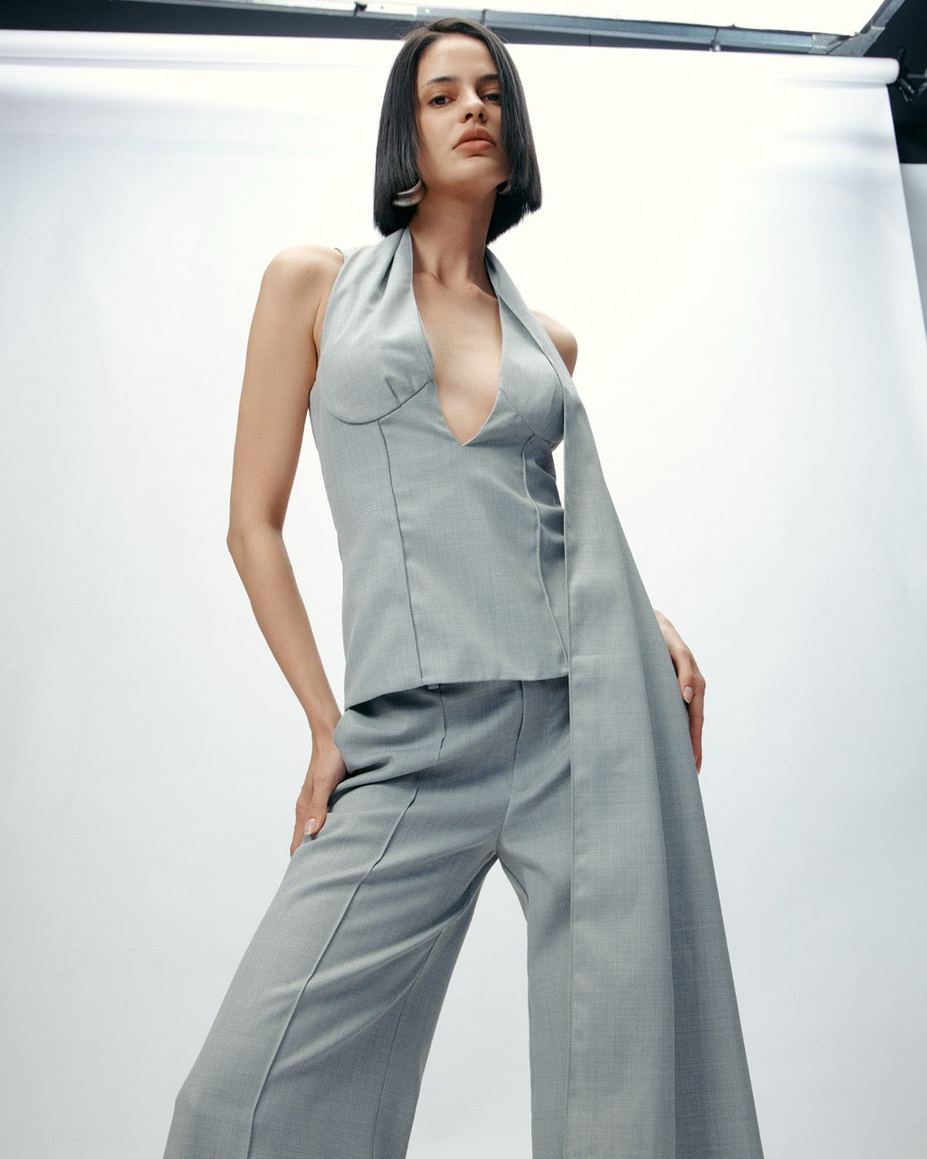 Jade Pant in Light Grey
