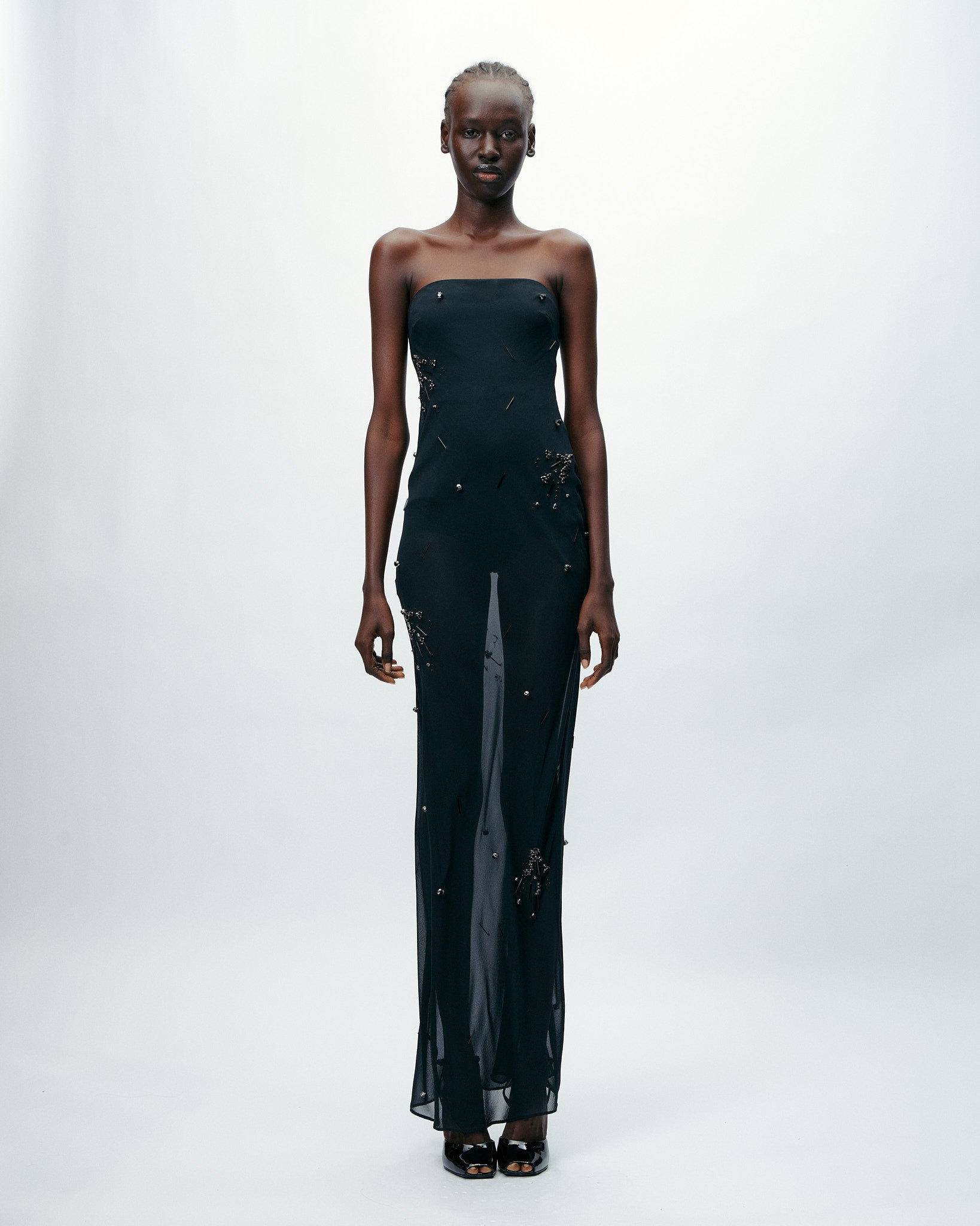 Embellished Lovella Dress in Black Beauty