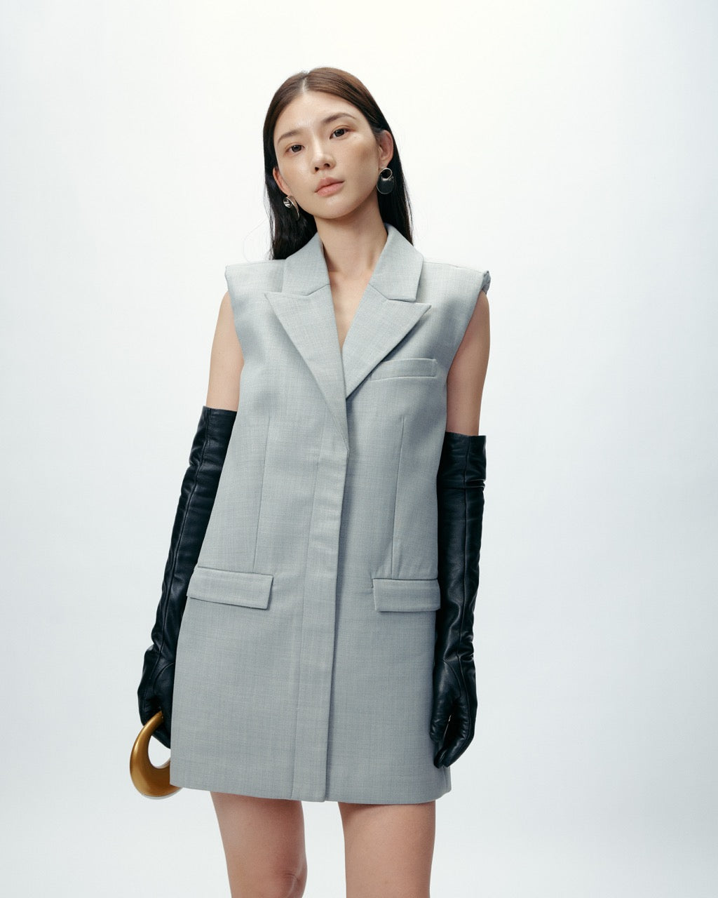 Galexa Dress in Light Grey