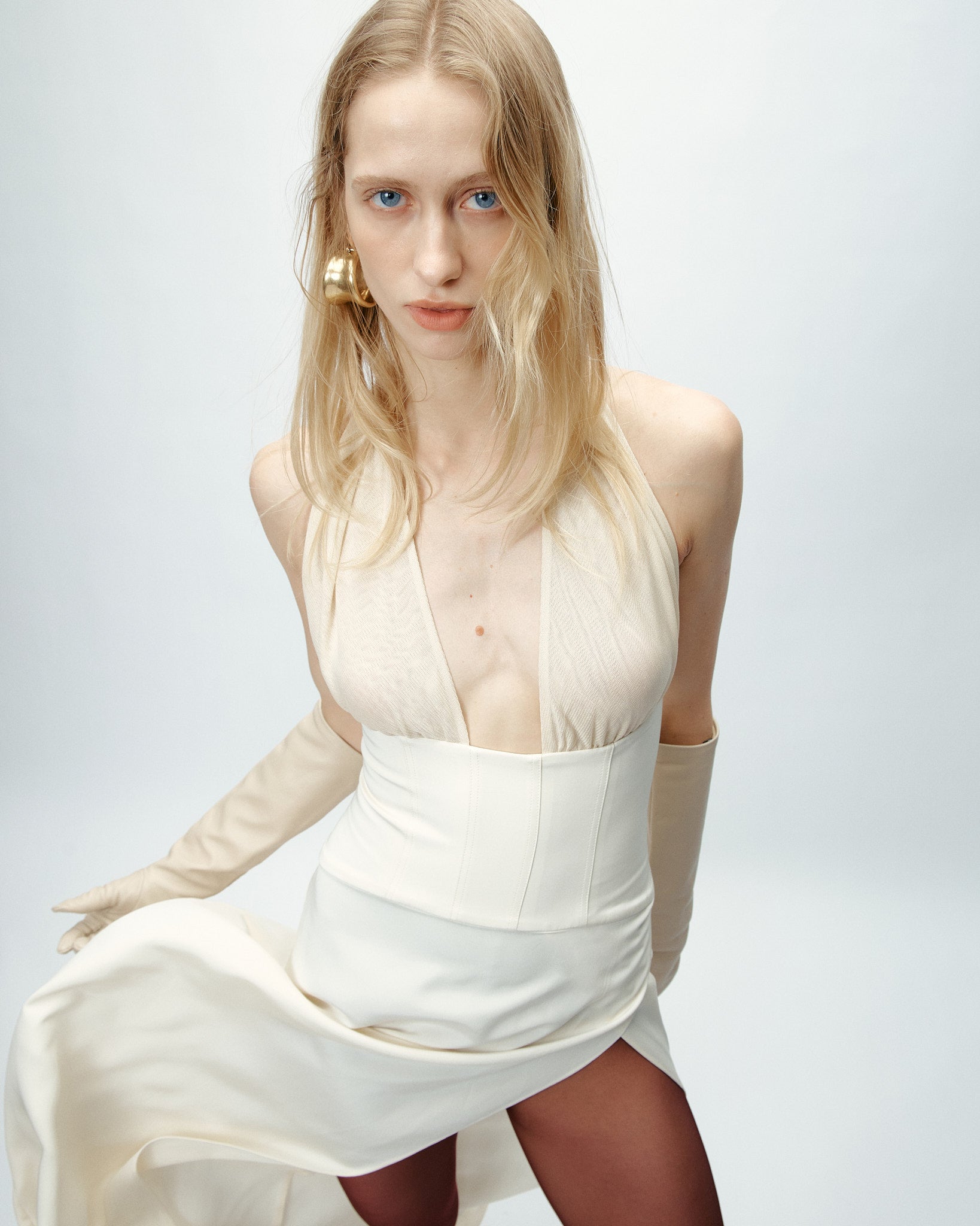 Astra Dress in Bone White