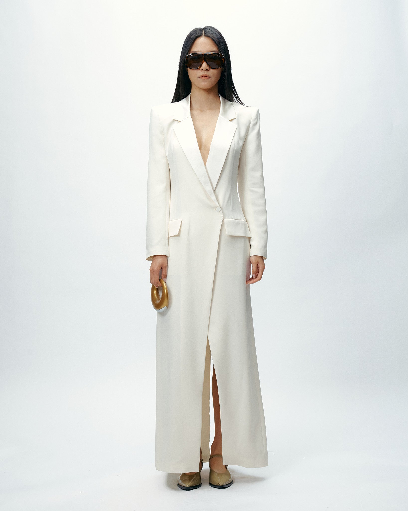 Solaris Dress in Bone White