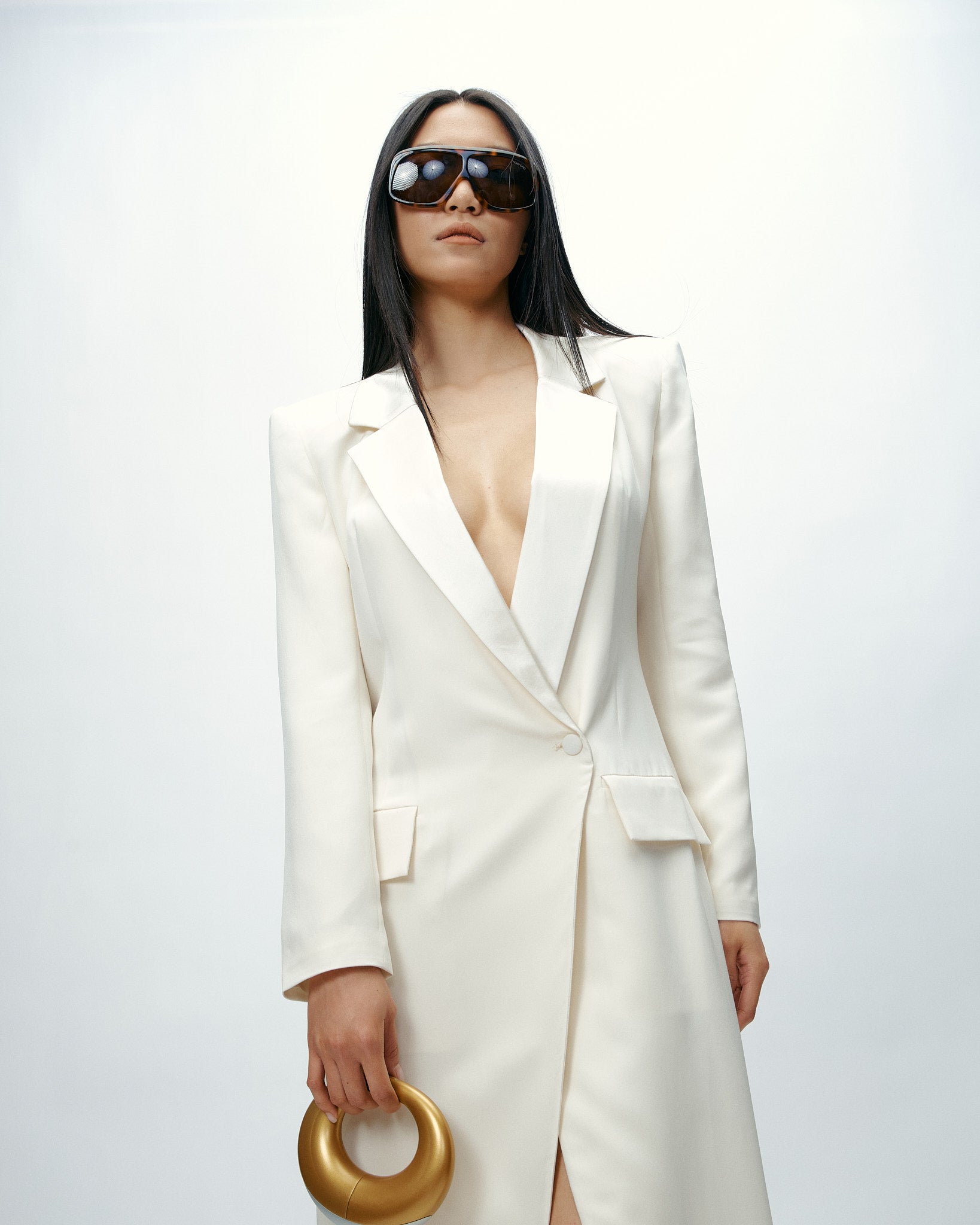 Solaris Dress in Bone White