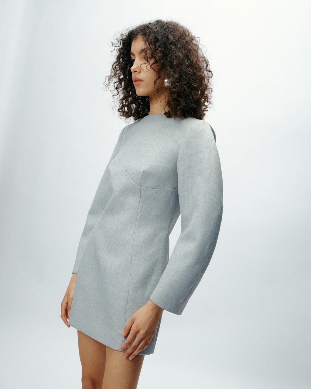 Aries Dress in Light Grey