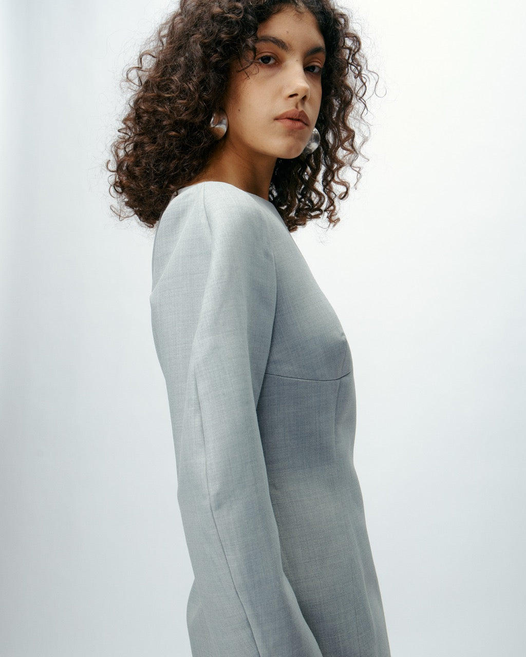 Aries Dress in Light Grey