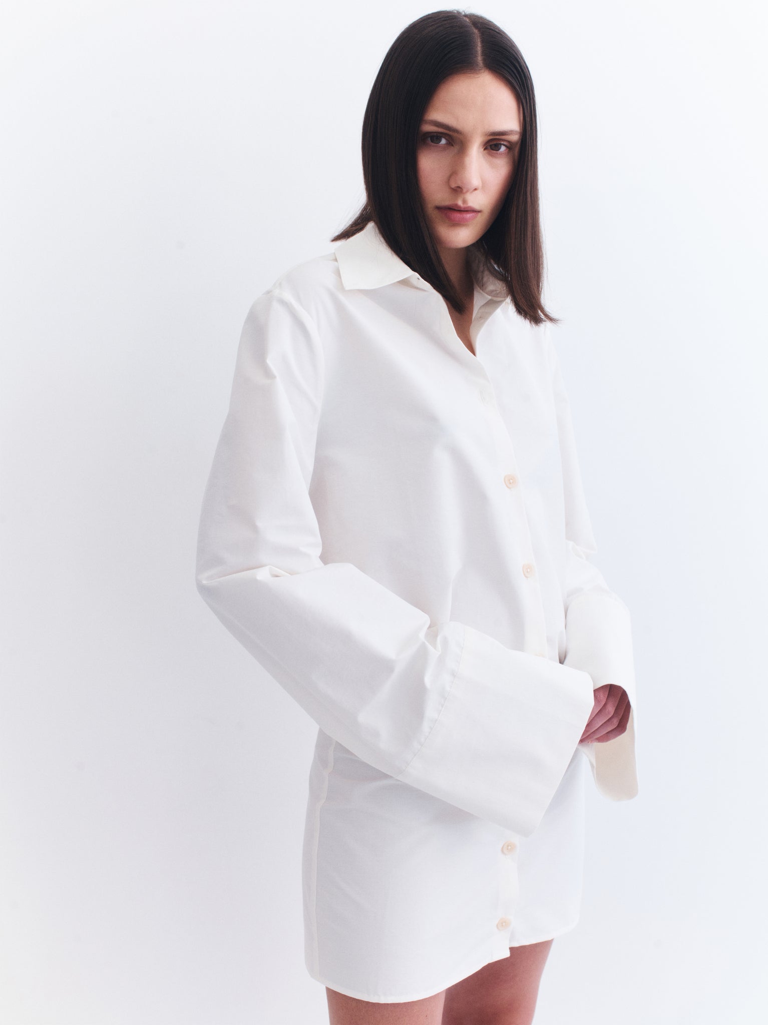Yasmin Shirt Dress - White