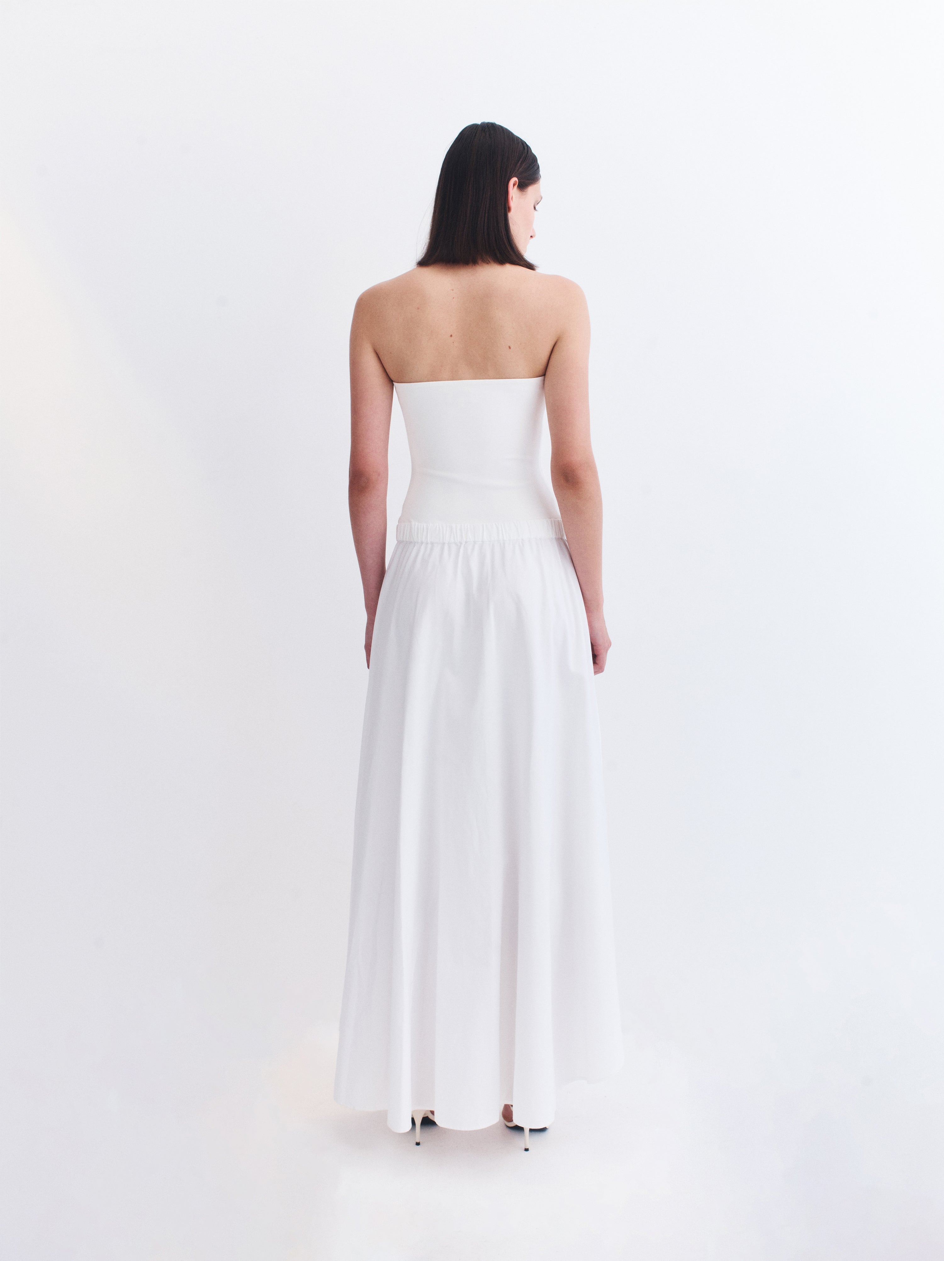 alexandra white hybrid midi dress Alexandra Dress in White | Maxi Dresses