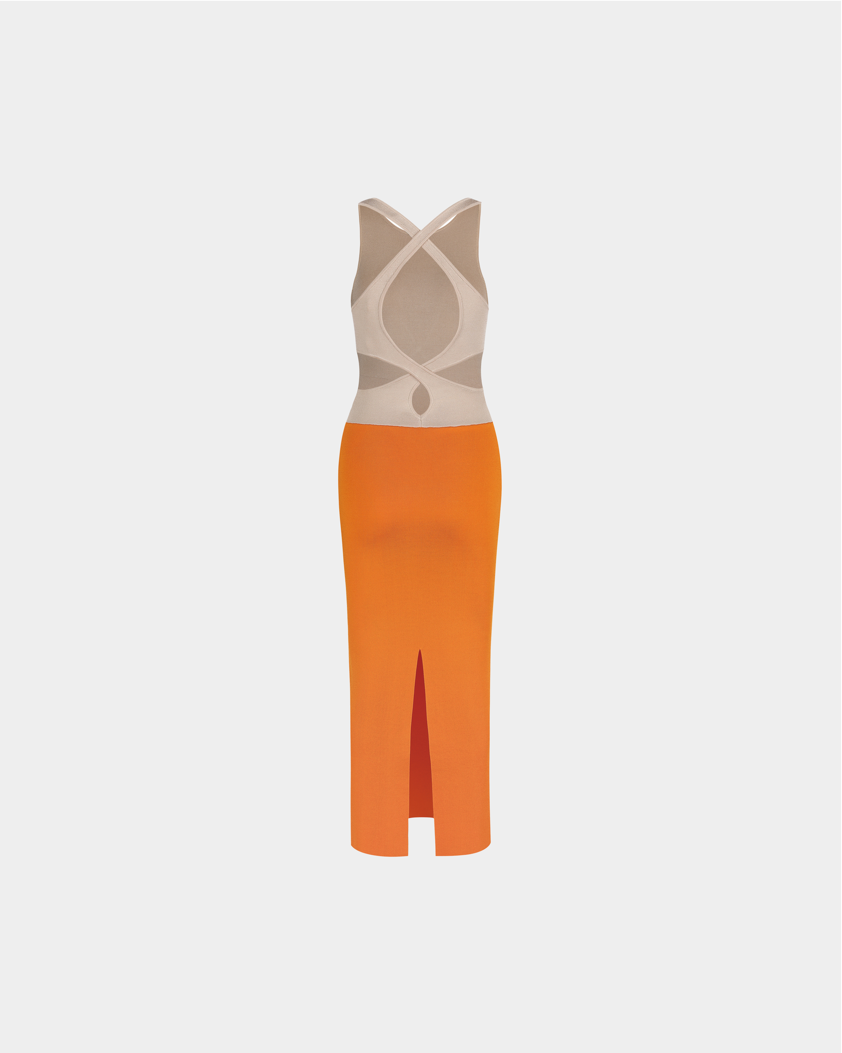 Ines Dress in Summer Sand / Marigold Combo