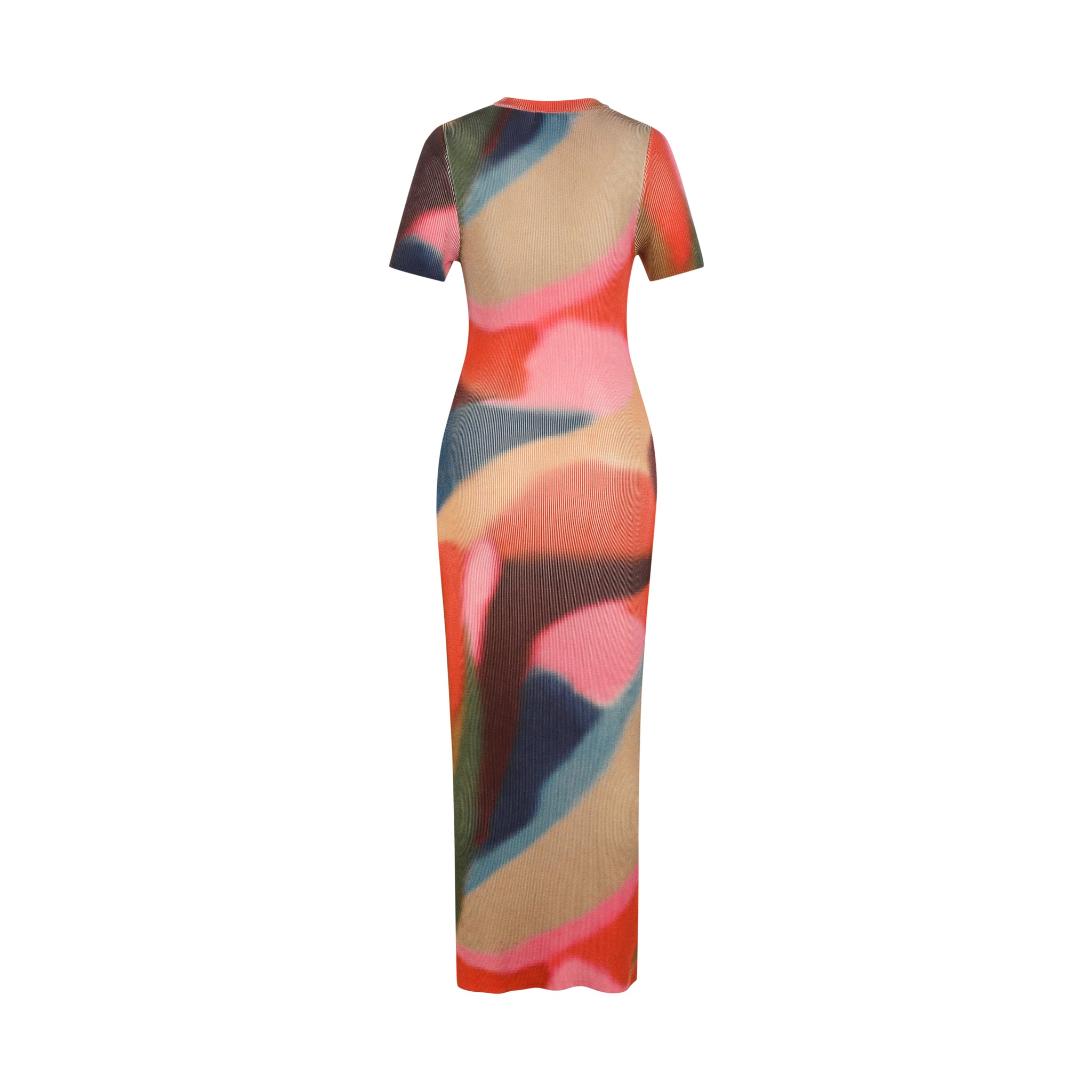 Knit Clover Dress-Multicolor Swirl Print