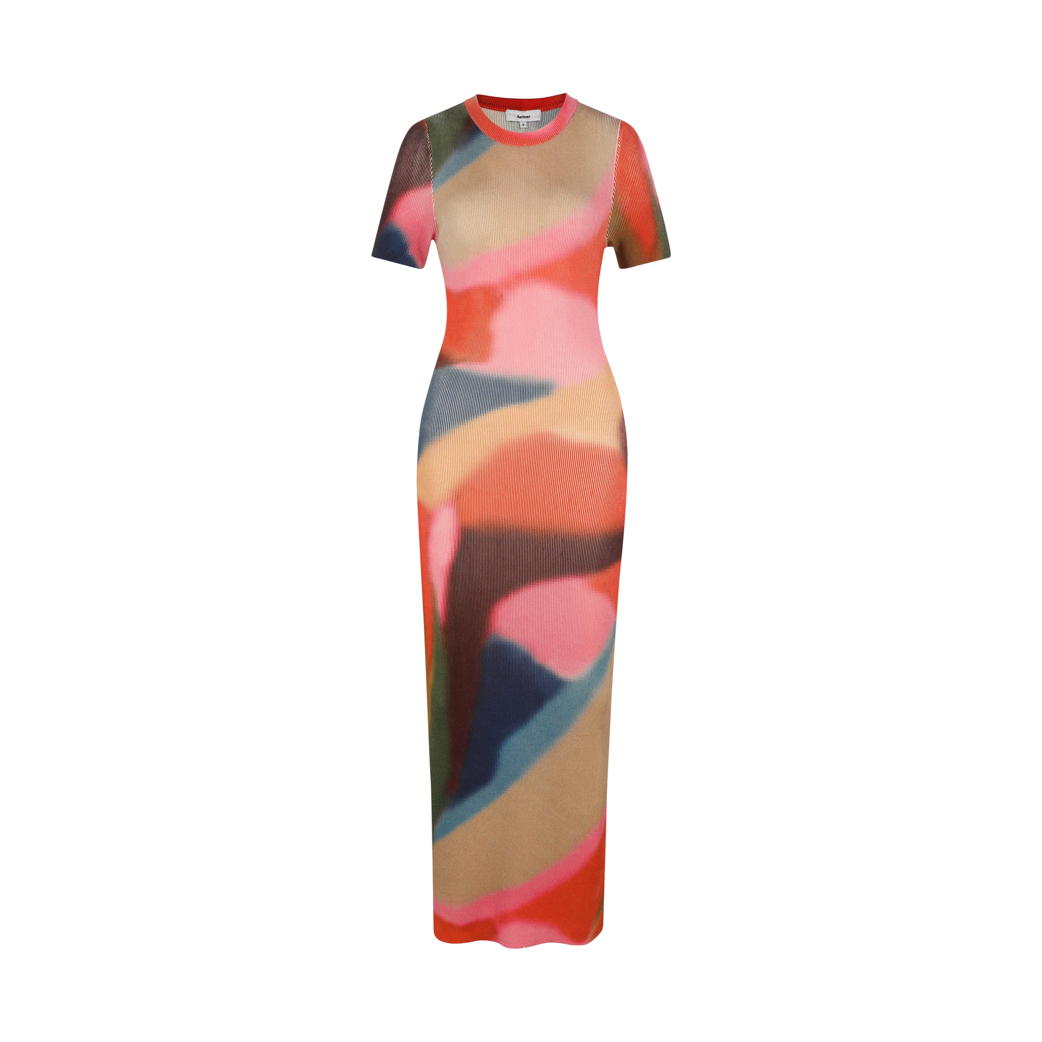 Knit Clover Dress-Multicolor Swirl Print