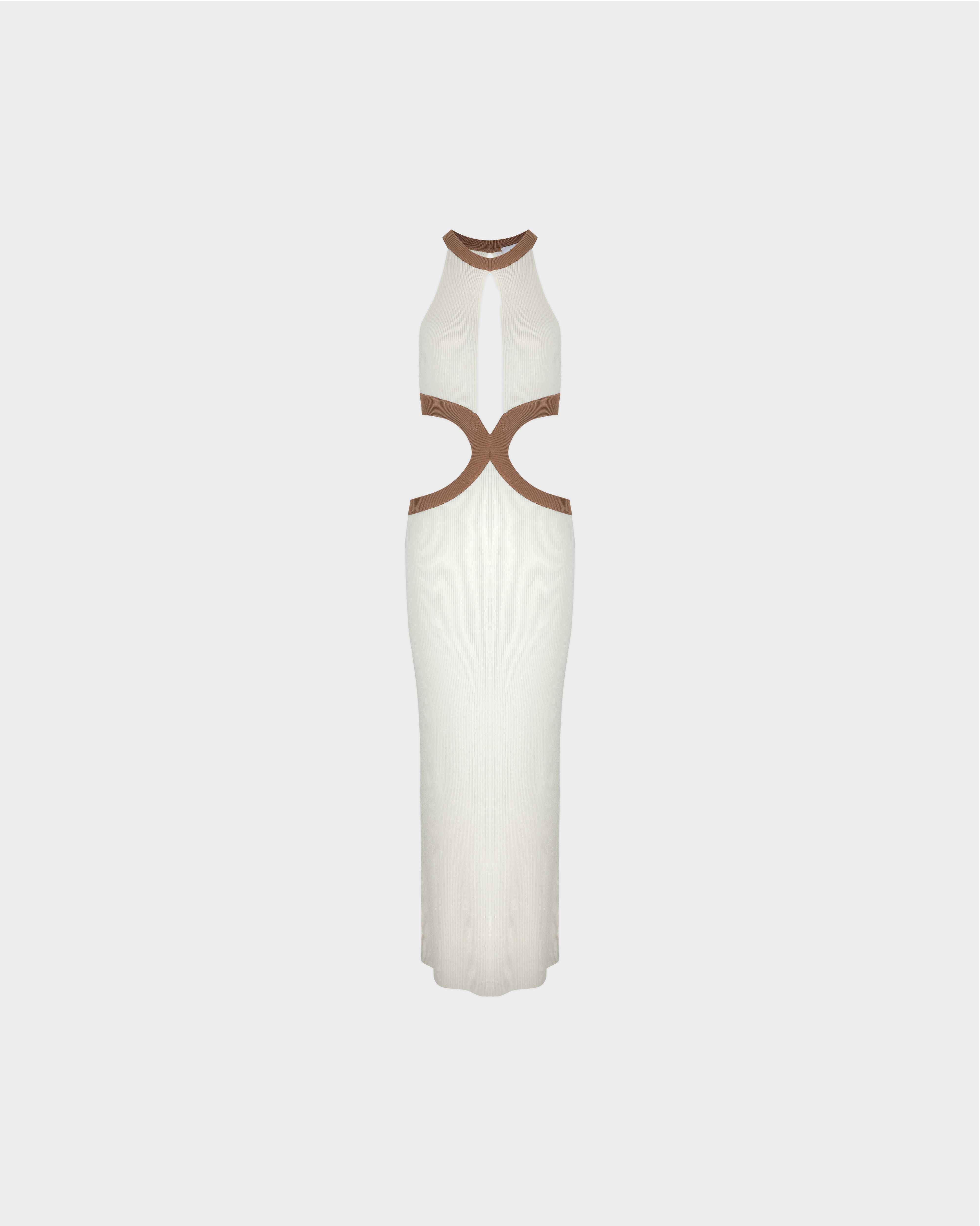Bridget Dress in Toffee & Cream