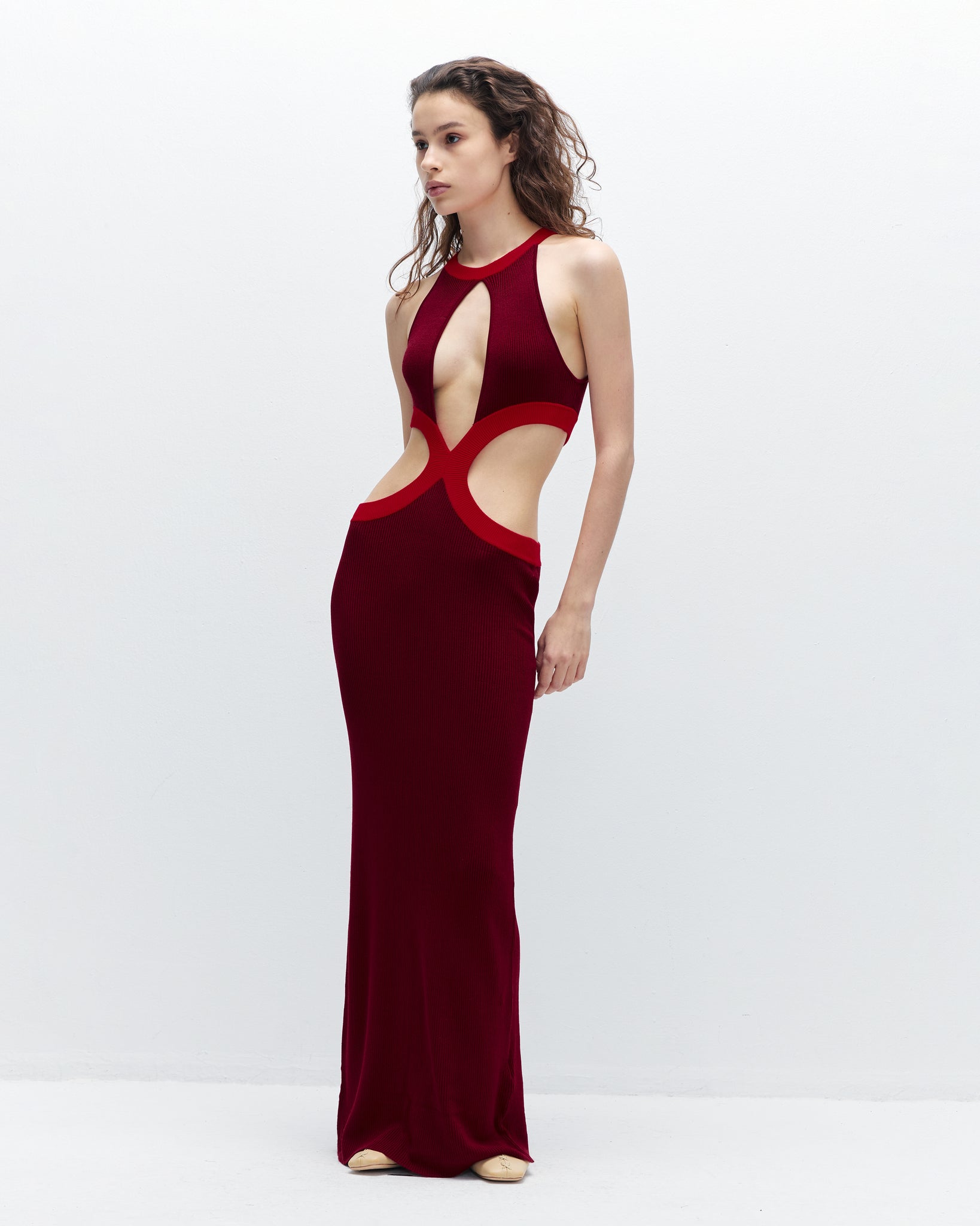 Bridget Dress-Maroon, Red