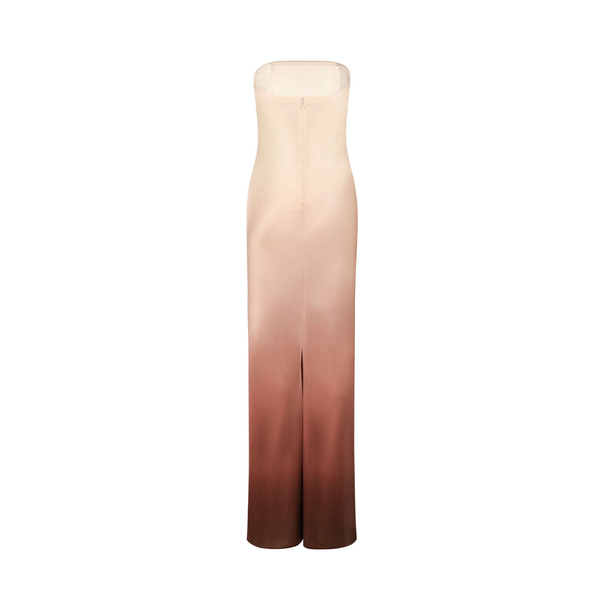 Solene Dress - Cream and Brown Ombre