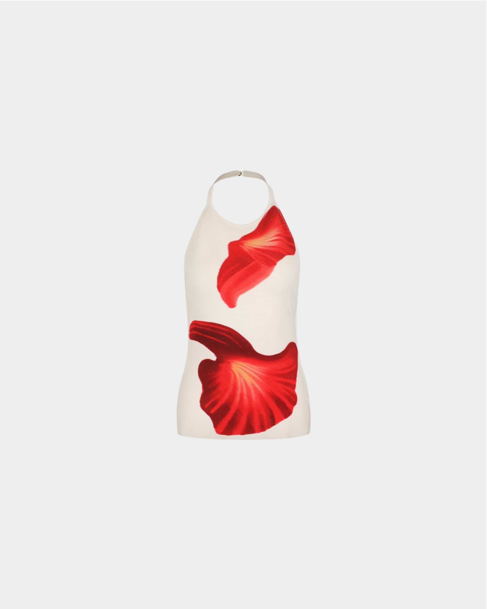 Printed Greta Bib Top in Red Mushroom Print