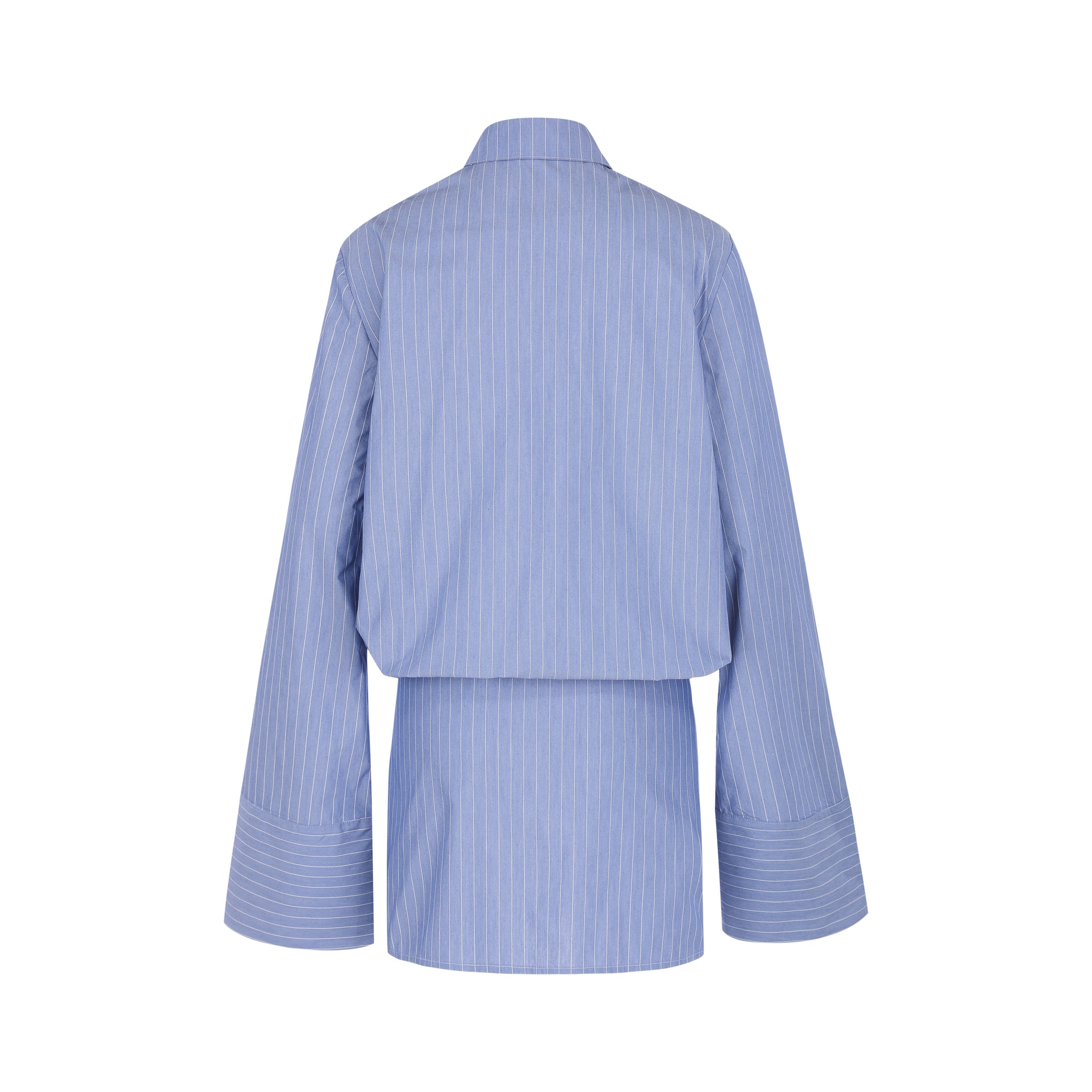 Yasmin Shirt Dress - Light Blue Pinstripe