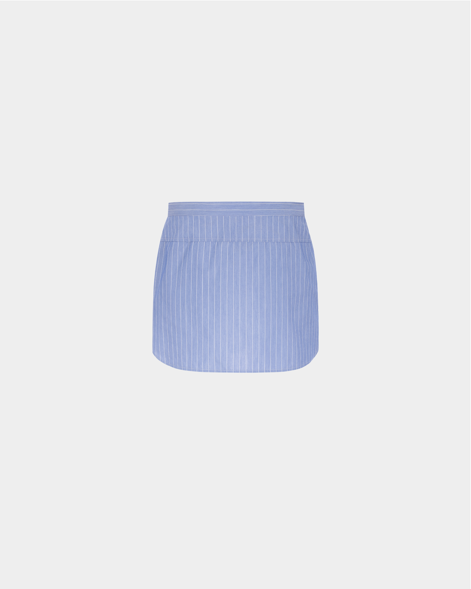 Yasmin Zip Up Skirt in Light Blue Pinstripe