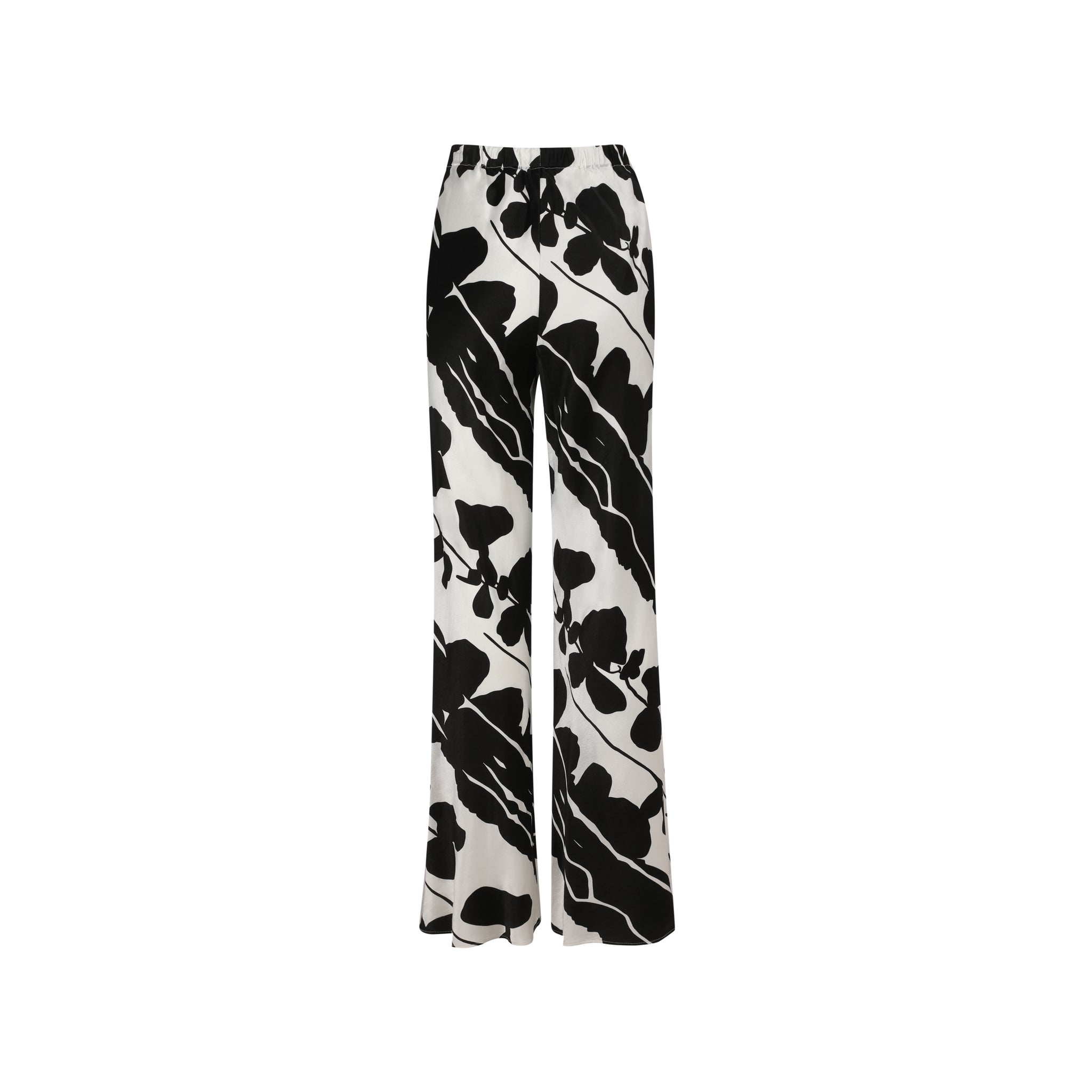 Clare Pant-Black And White Floral Print