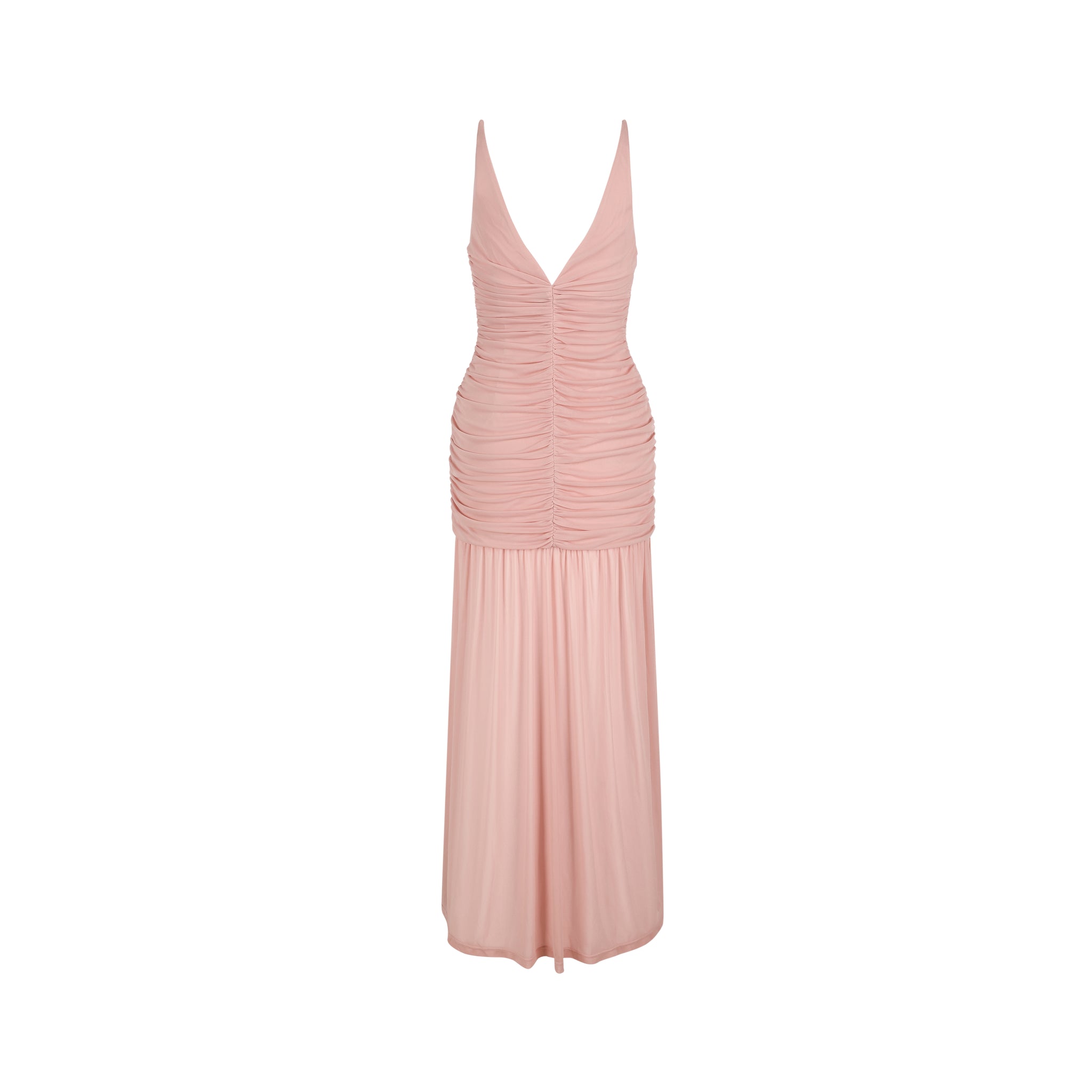 Camille Tank Dress-Peach Beige