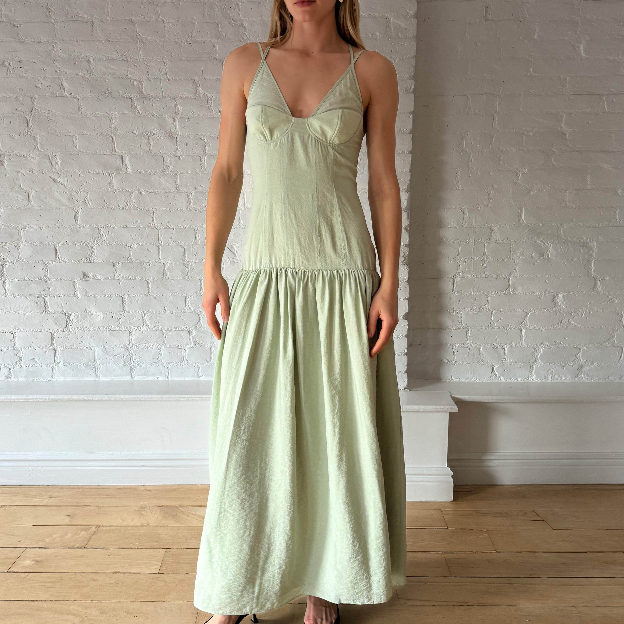 Honeymoon Dress-Sage Green