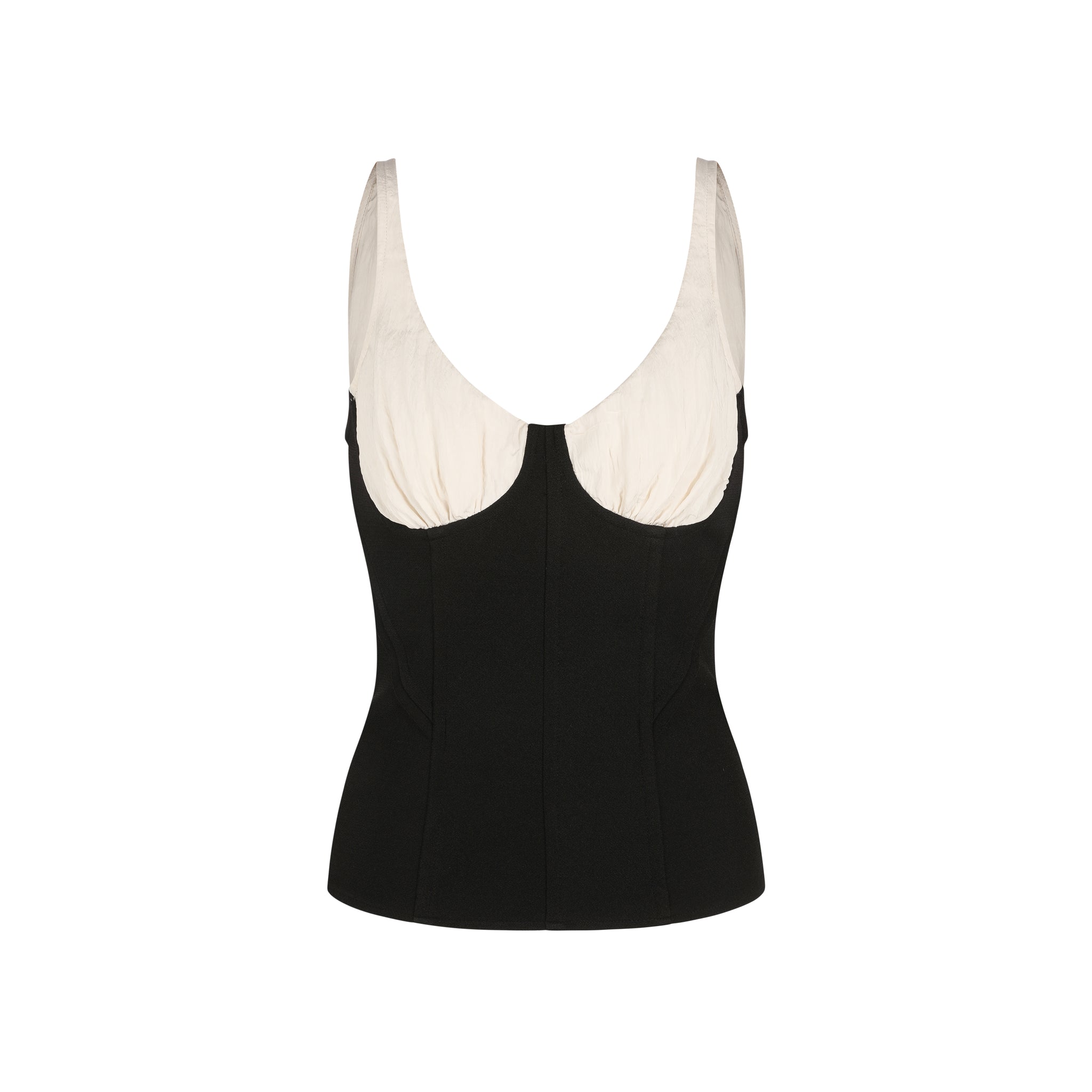 Valla Top-Black And Cream