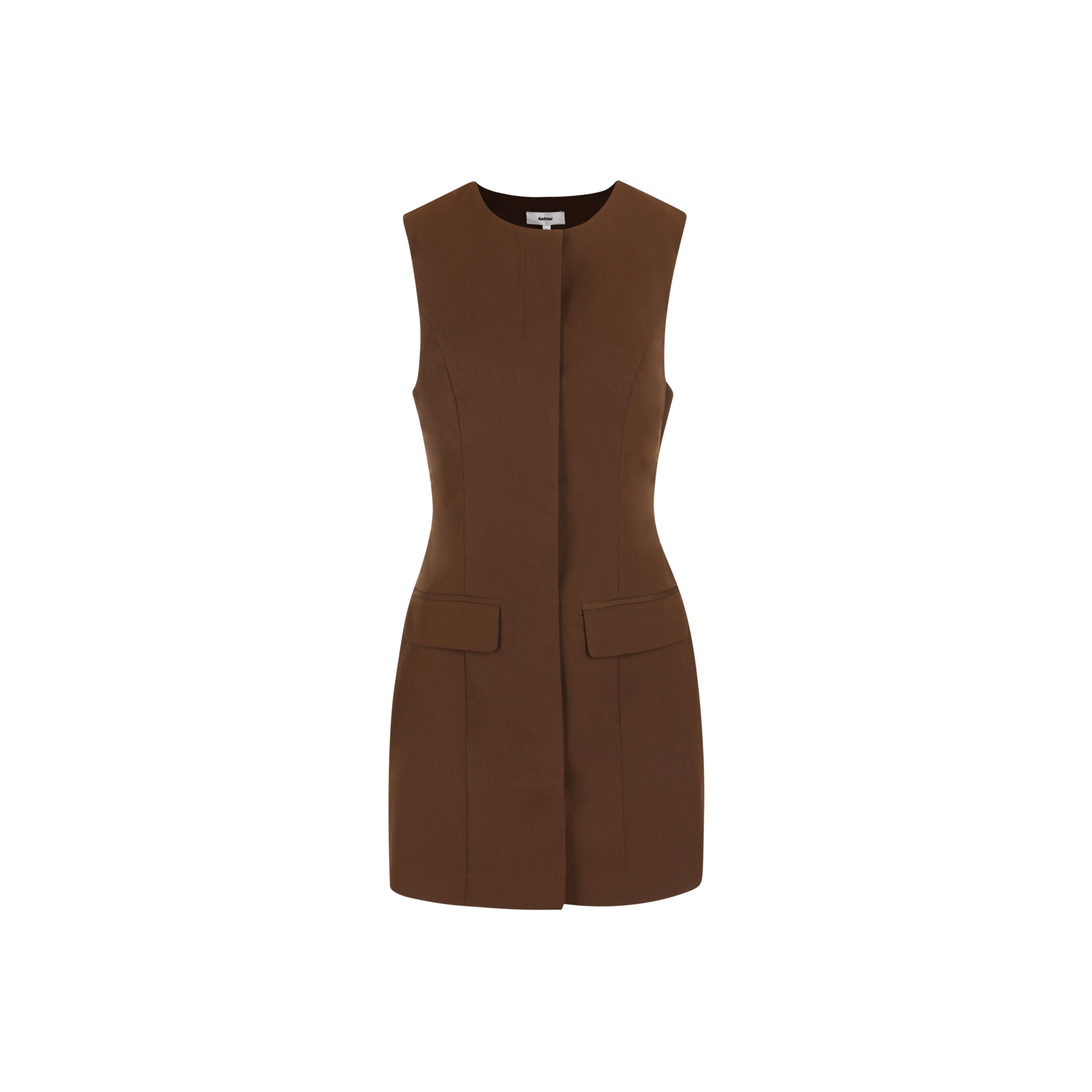 Colette Mini Dress-Brown