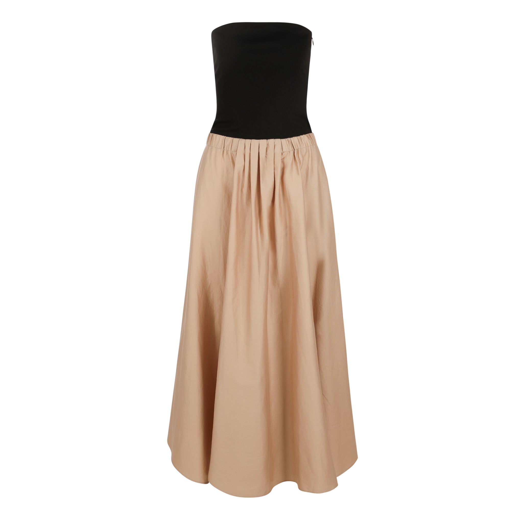 Alexandra Dress-Beige And Black