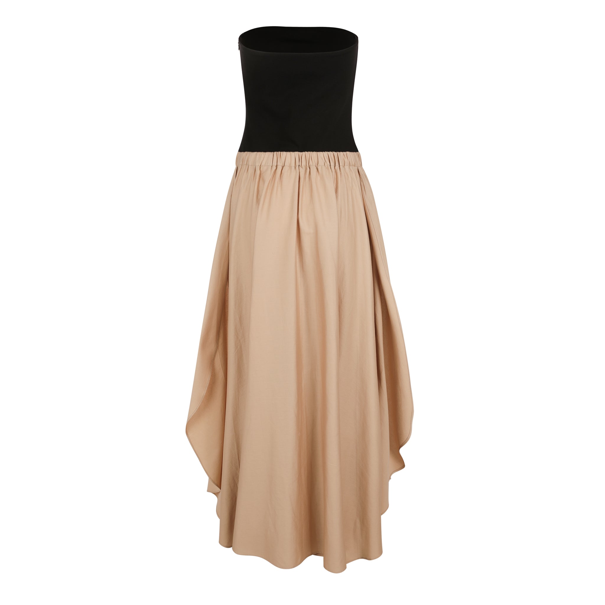 Alexandra Dress-Beige And Black