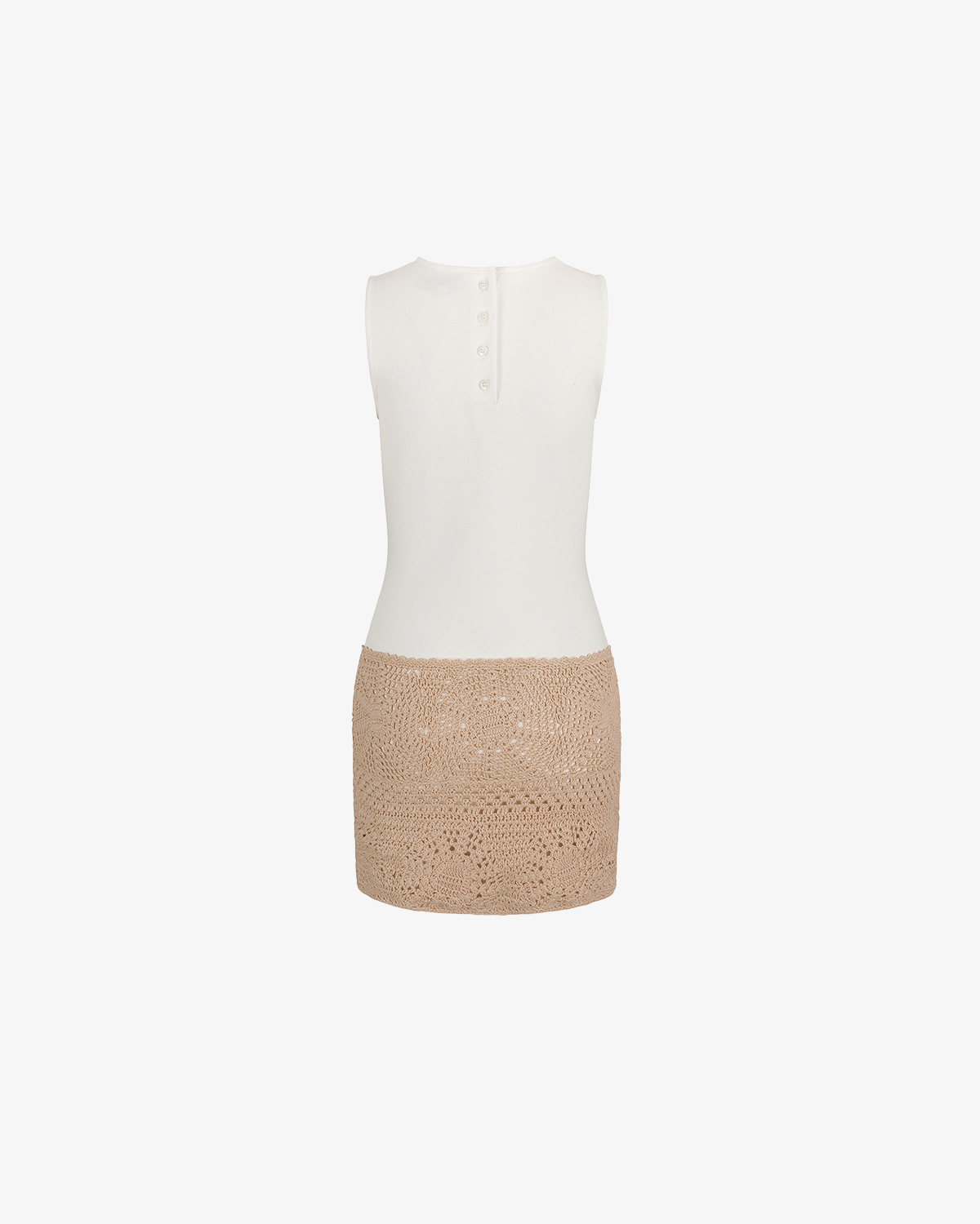 Kaia Dress-Natural / White Combo