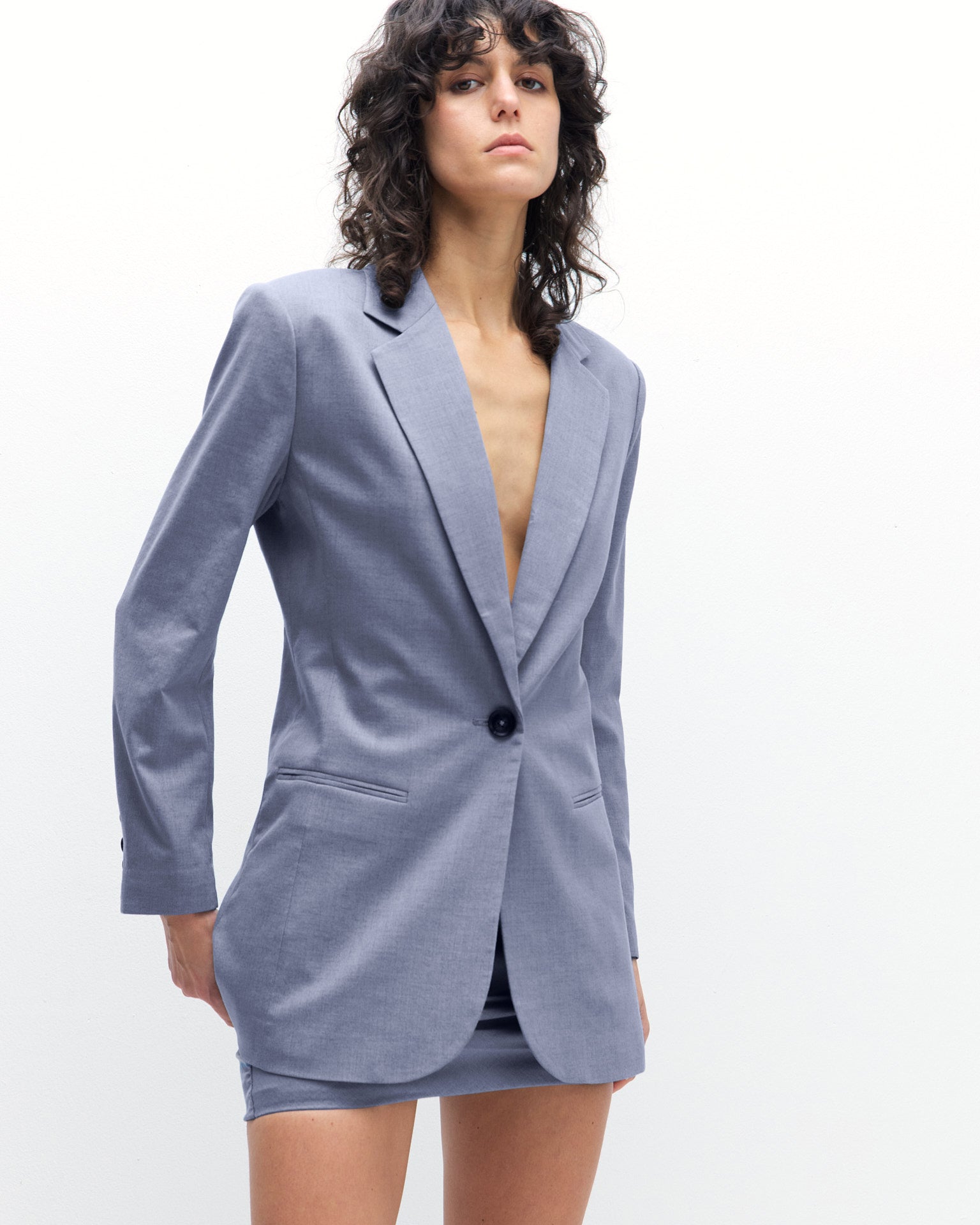 Juliette Blazer in Blue-Grey