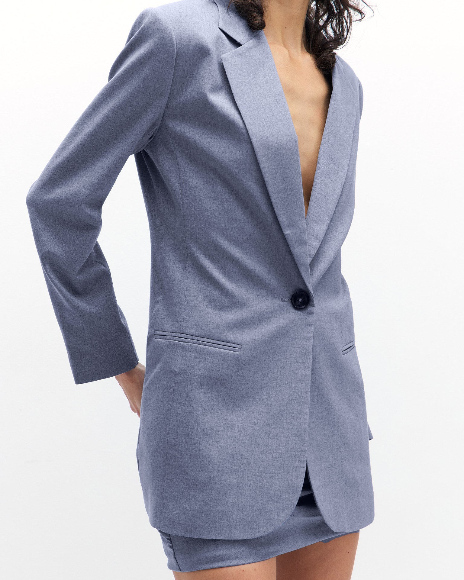 Juliette Blazer in Blue-Grey