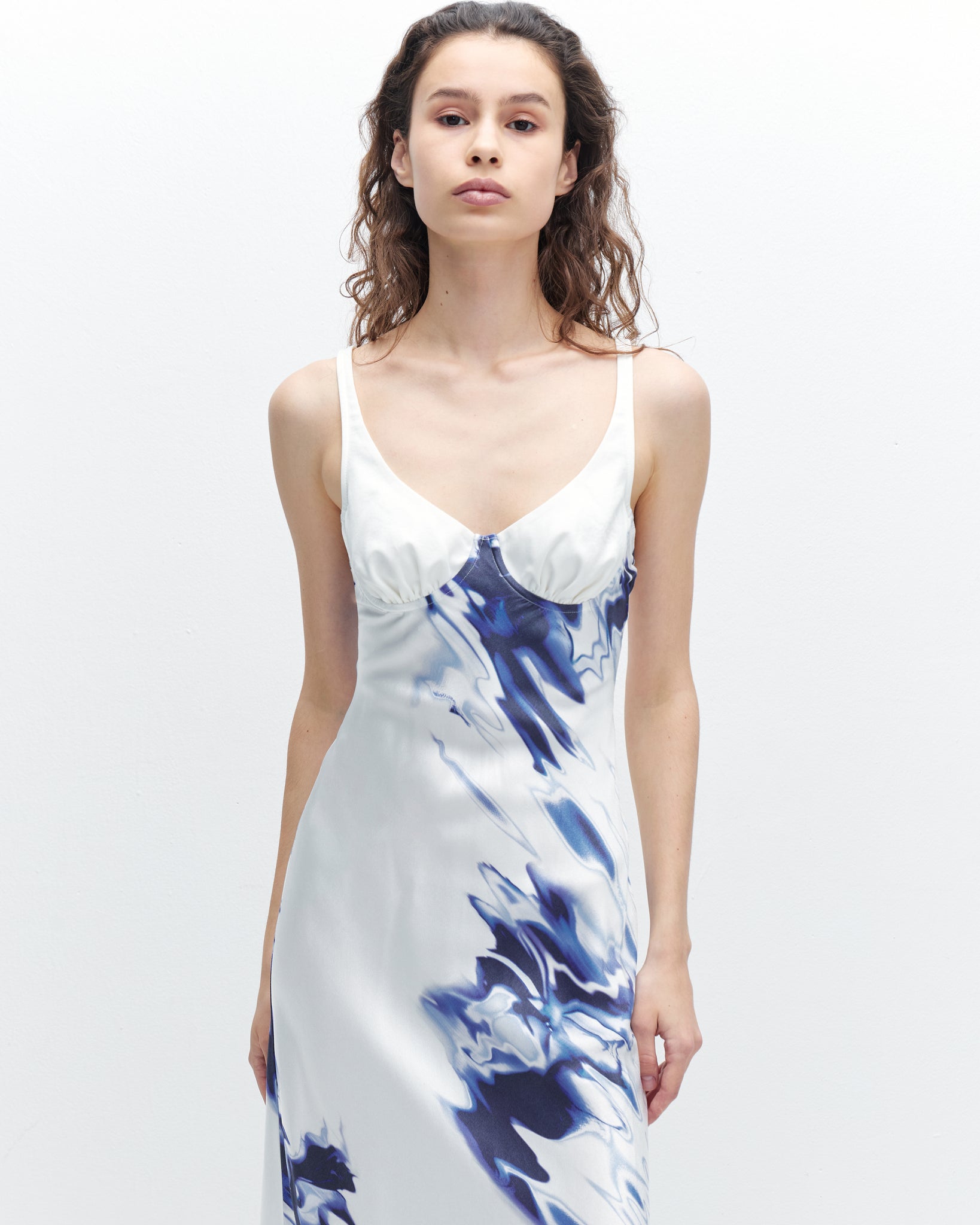 Amora Dress-Reflections Print/White