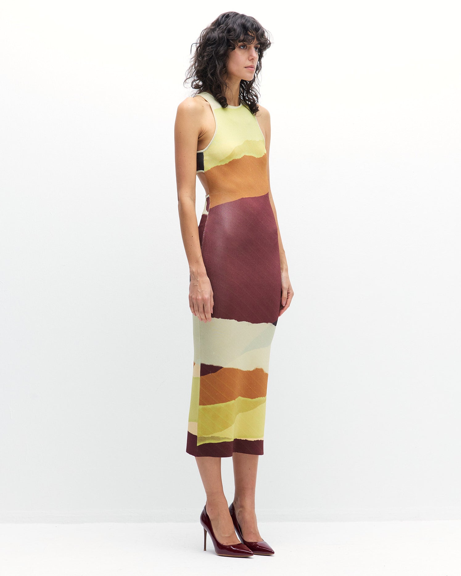 Ines Dress in City Window Print
