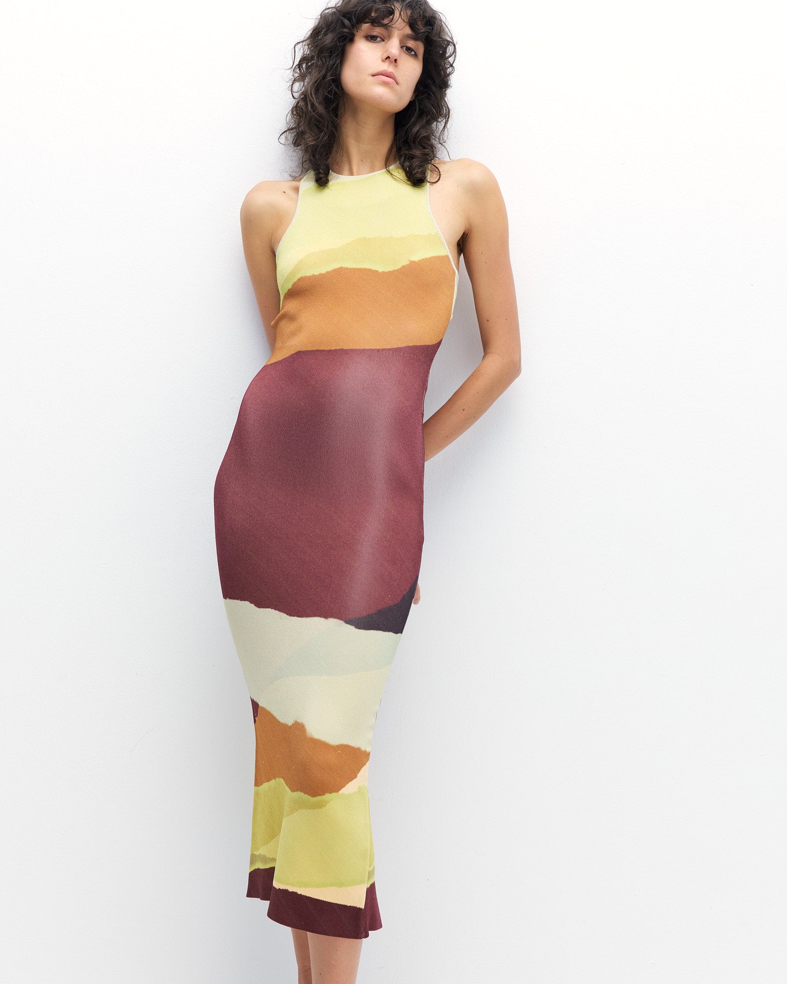 Ines Dress in City Window Print