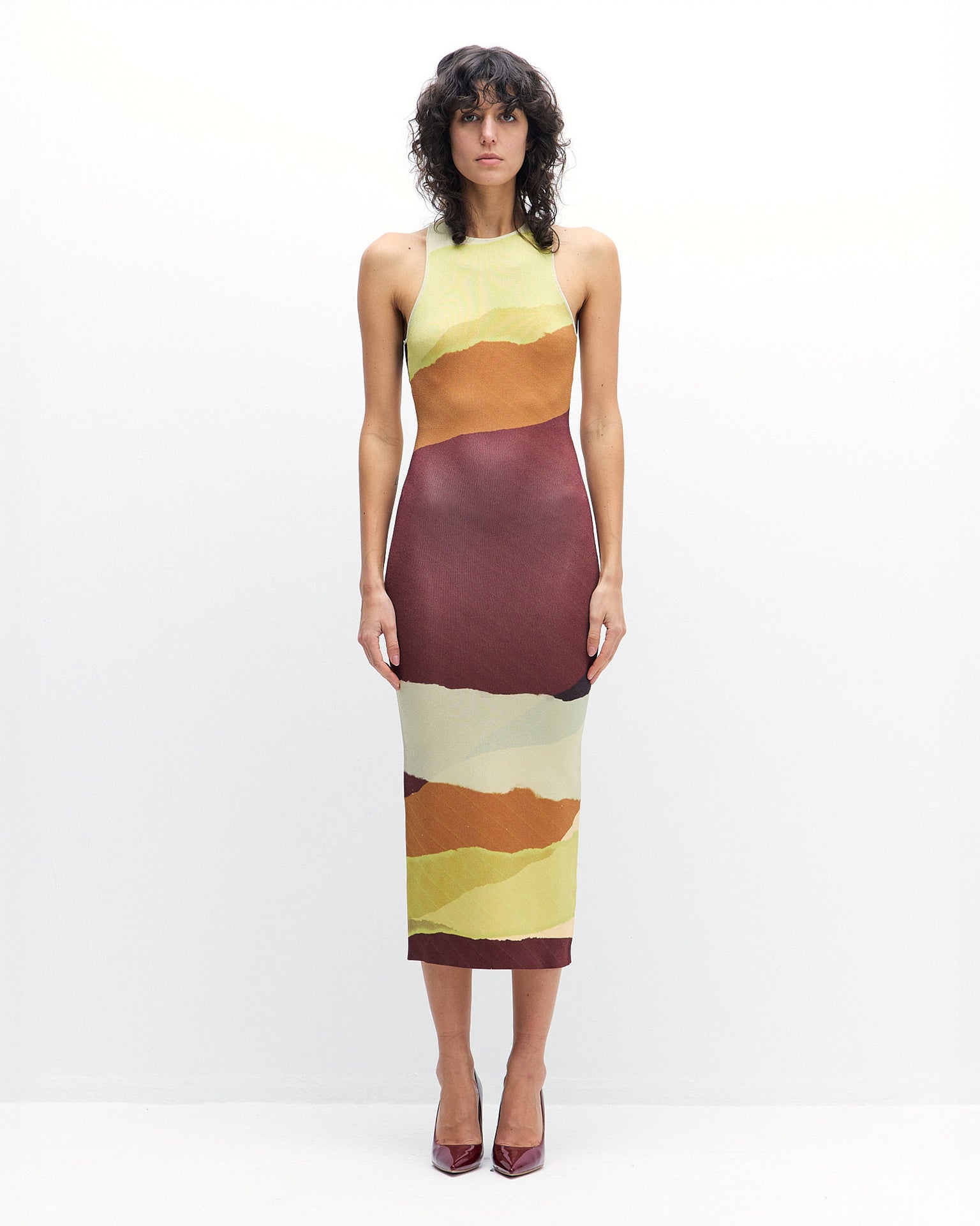 Ines Dress in City Window Print