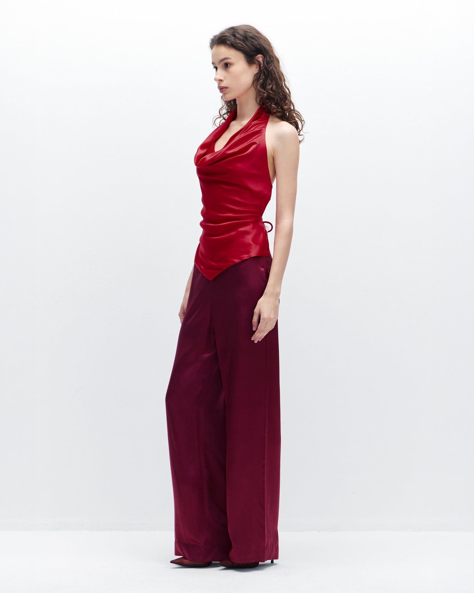 Valentina Top in Haute Red