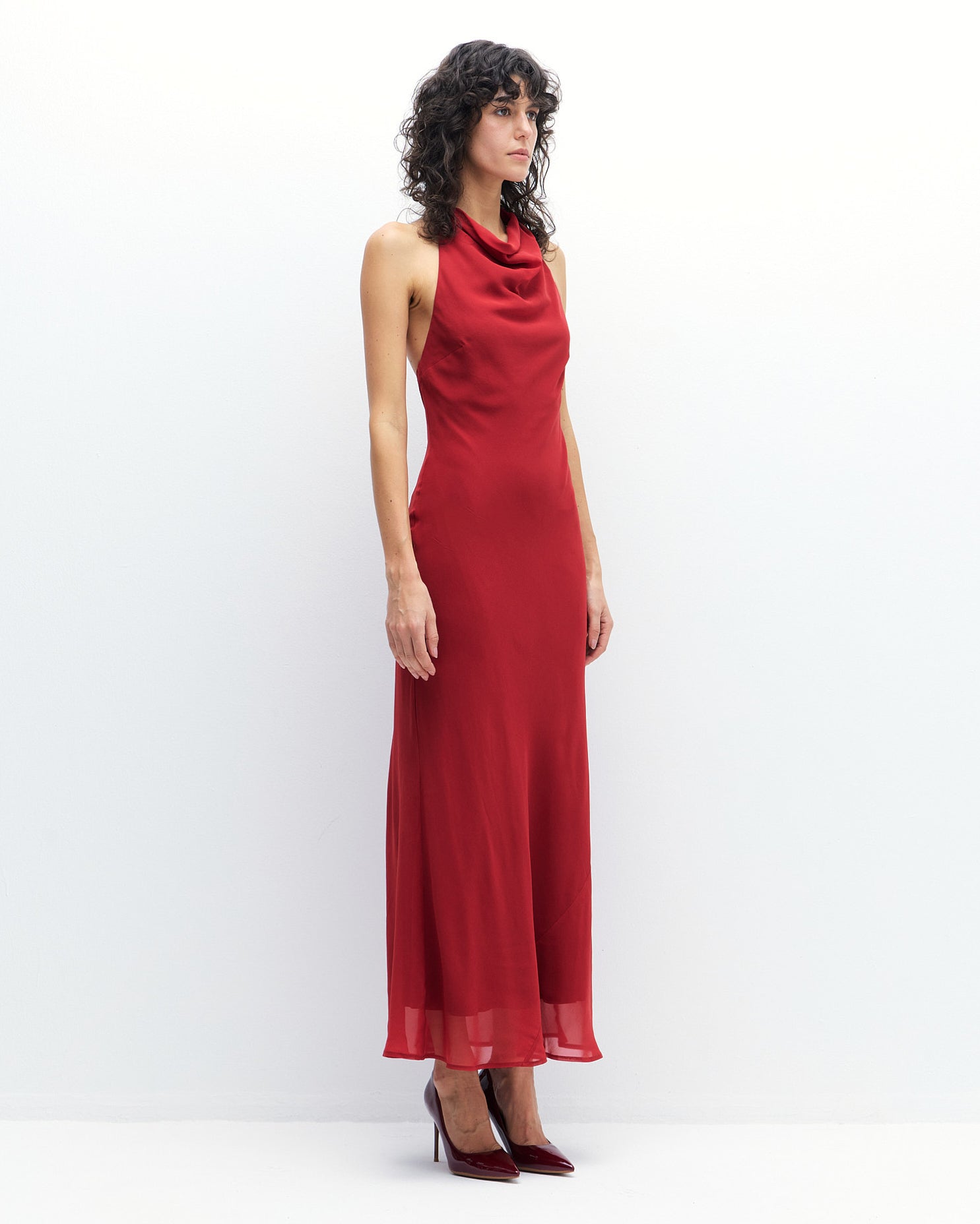 Lyla Dress in Red Dahlia