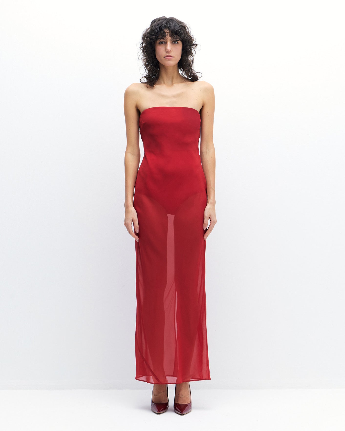 Raya Dress in Red Dahlia