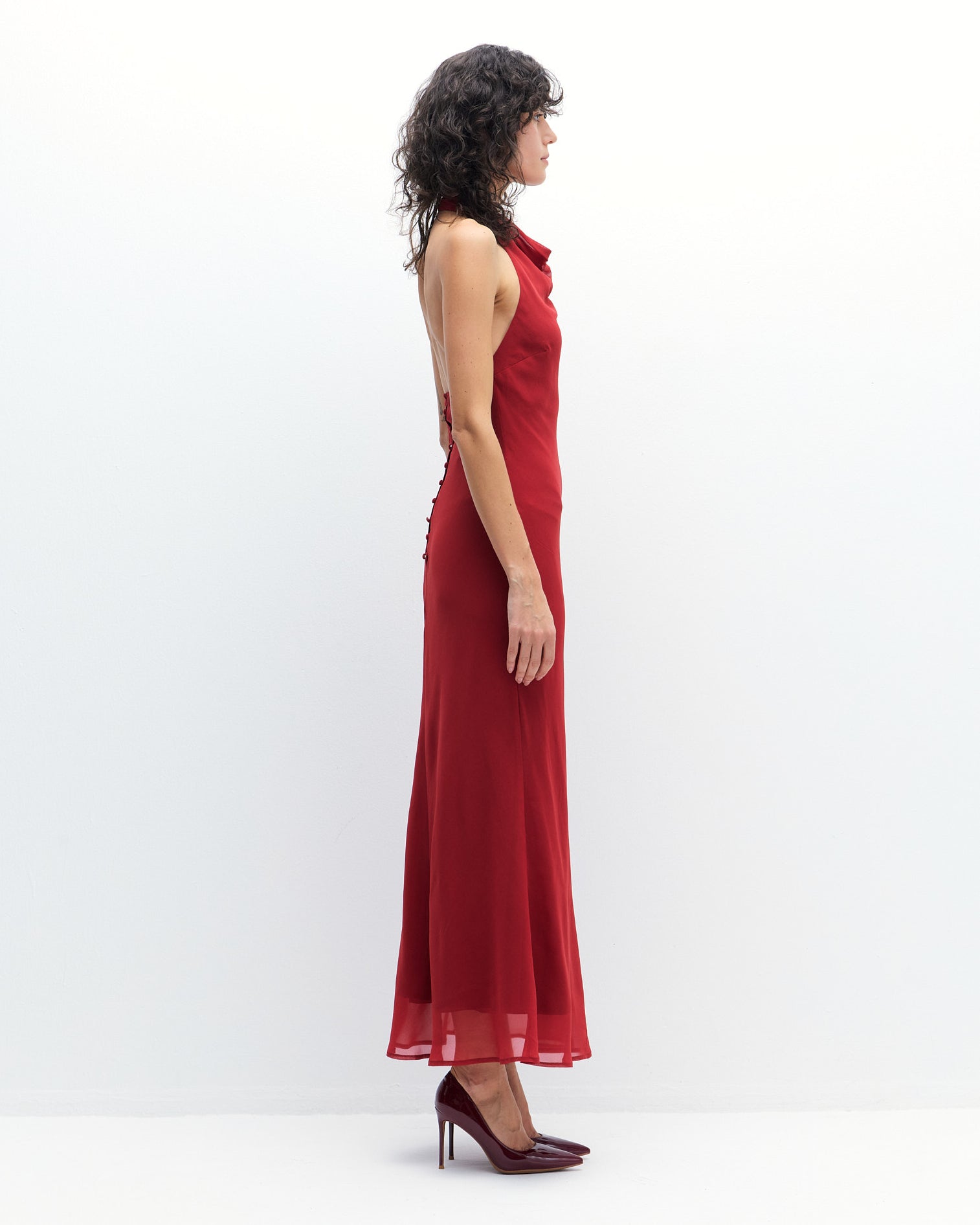 Lyla Dress in Red Dahlia