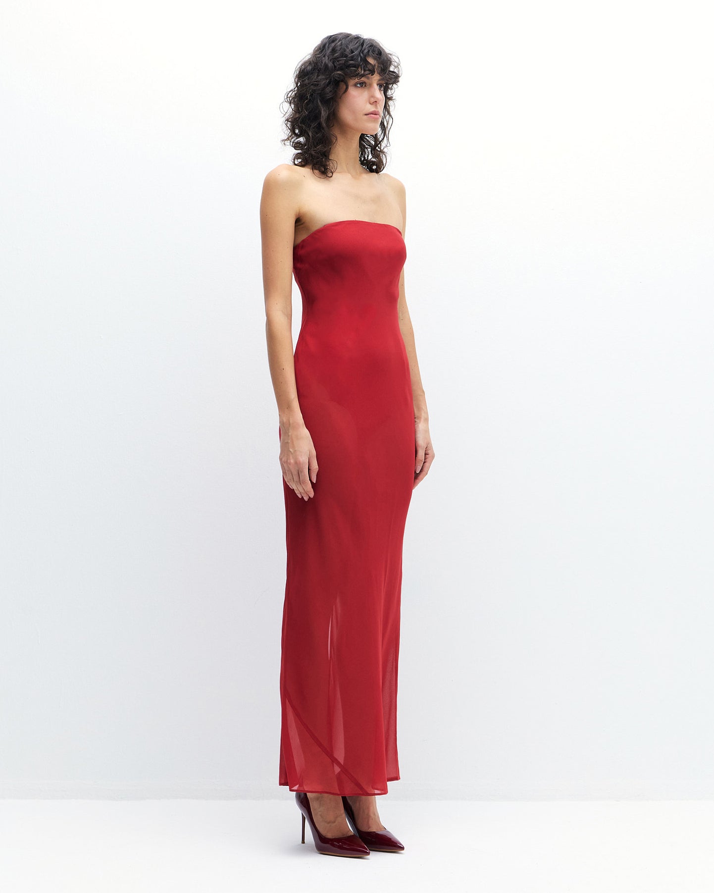 Raya Dress in Red Dahlia