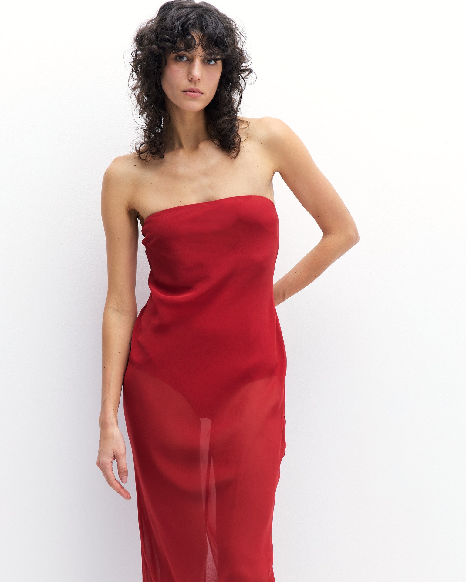 Raya Dress in Red Dahlia