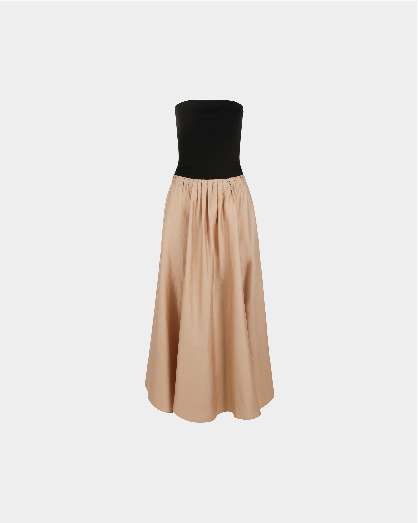 Alexandra Dress-Beige And Black