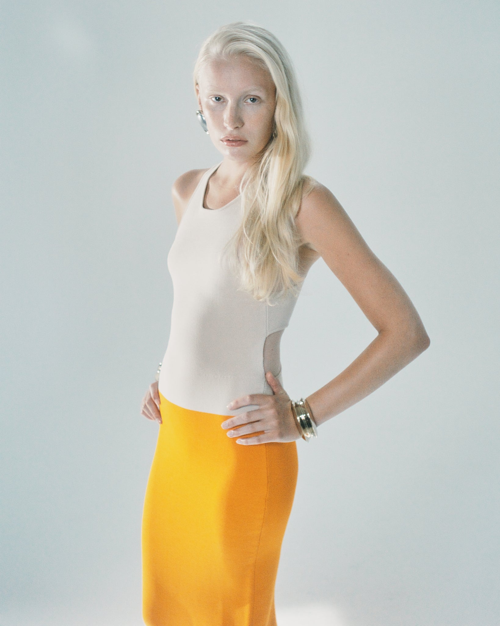 Ines Dress-Summer Sand / Marigold Combo