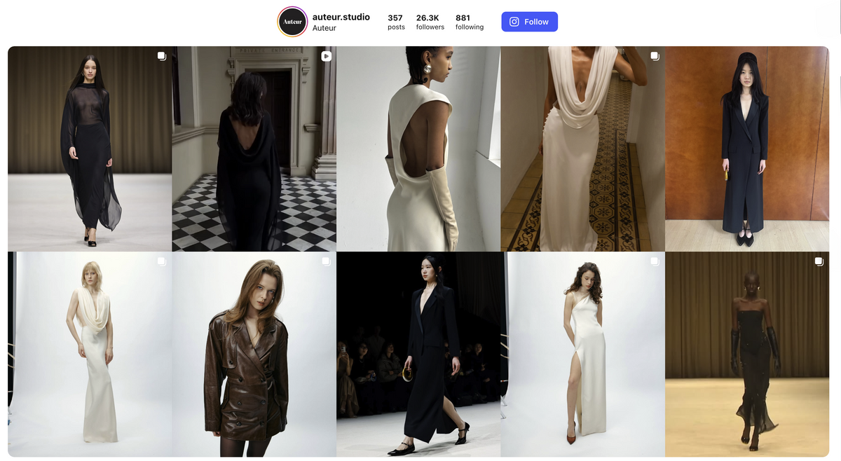 Auteur Studio Instagram