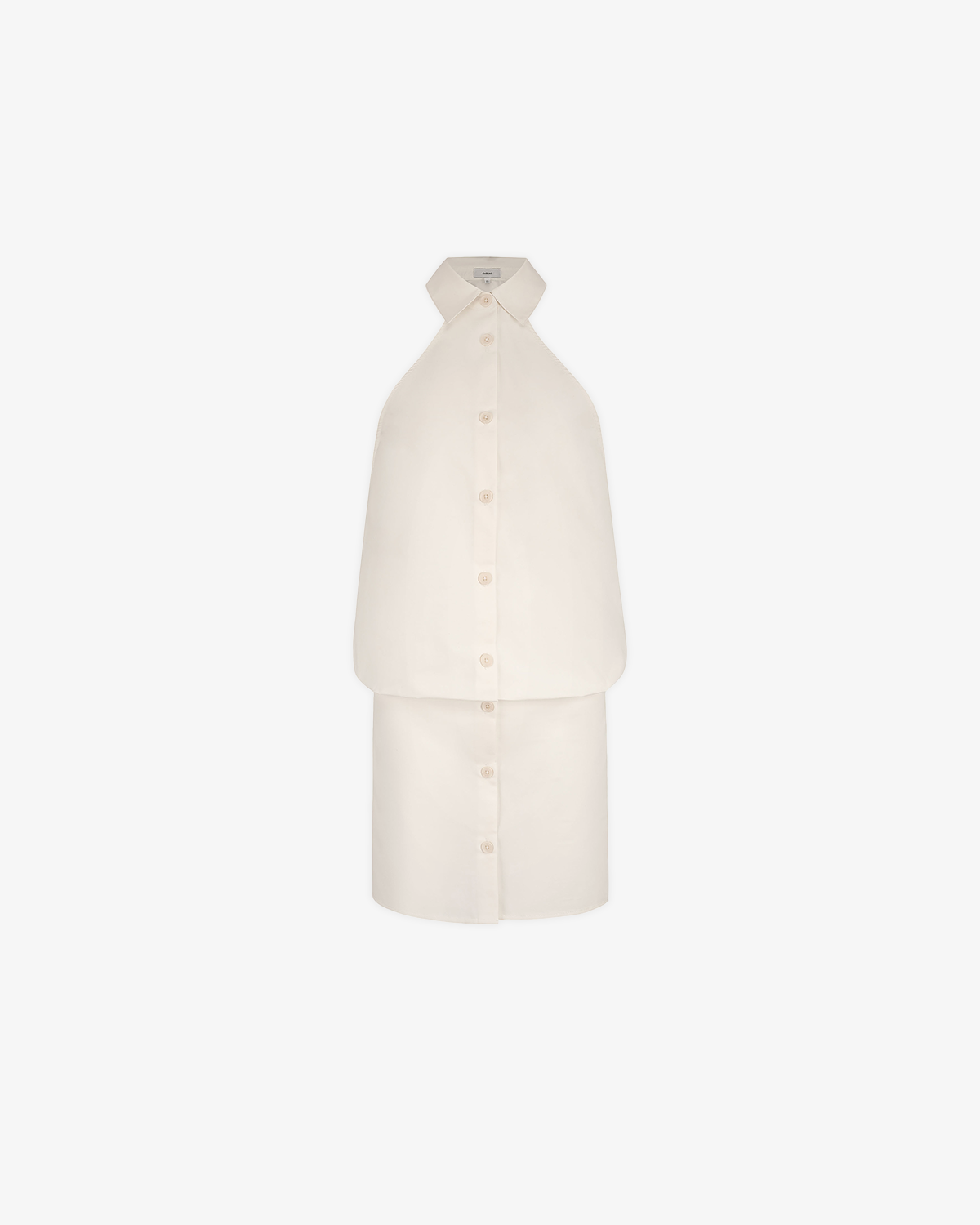Yasmin Halter Shirt Dress - White