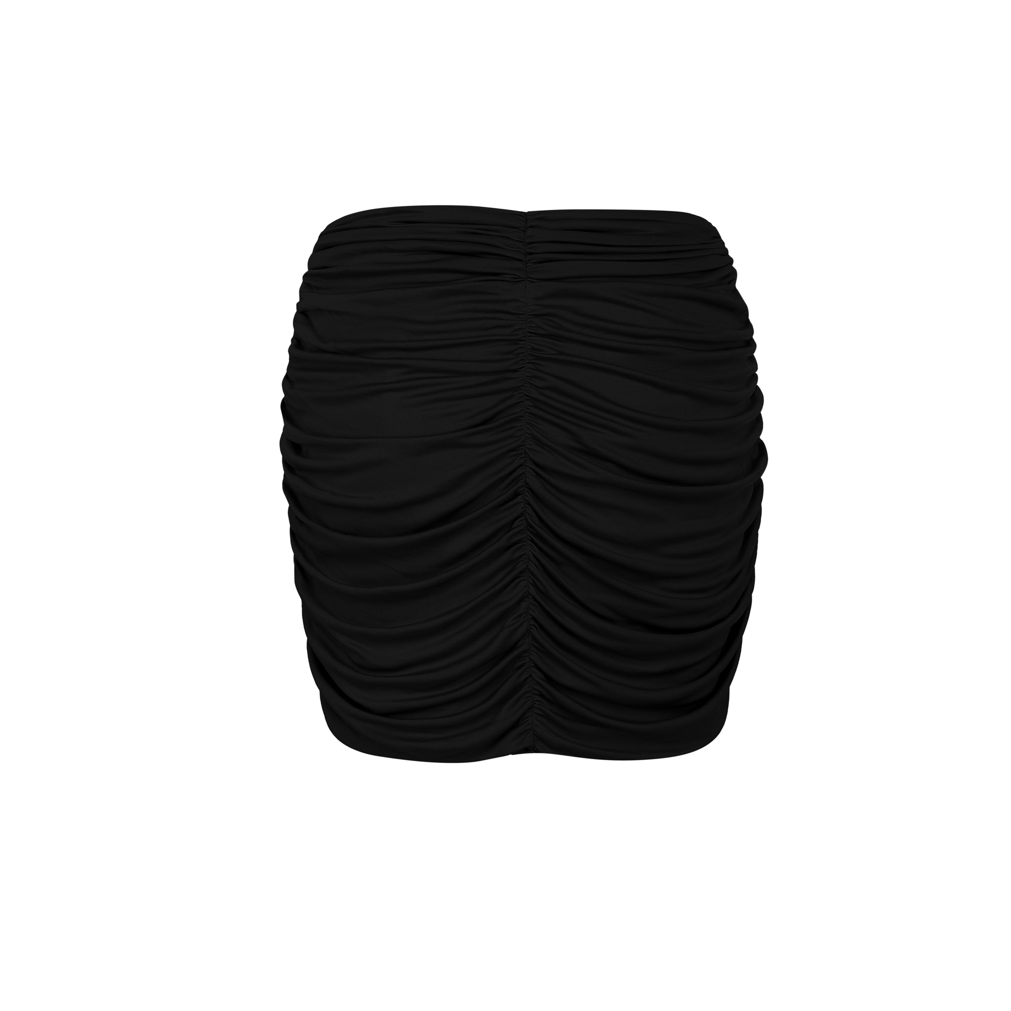 Clementine Draped Jersey Skirt - Black