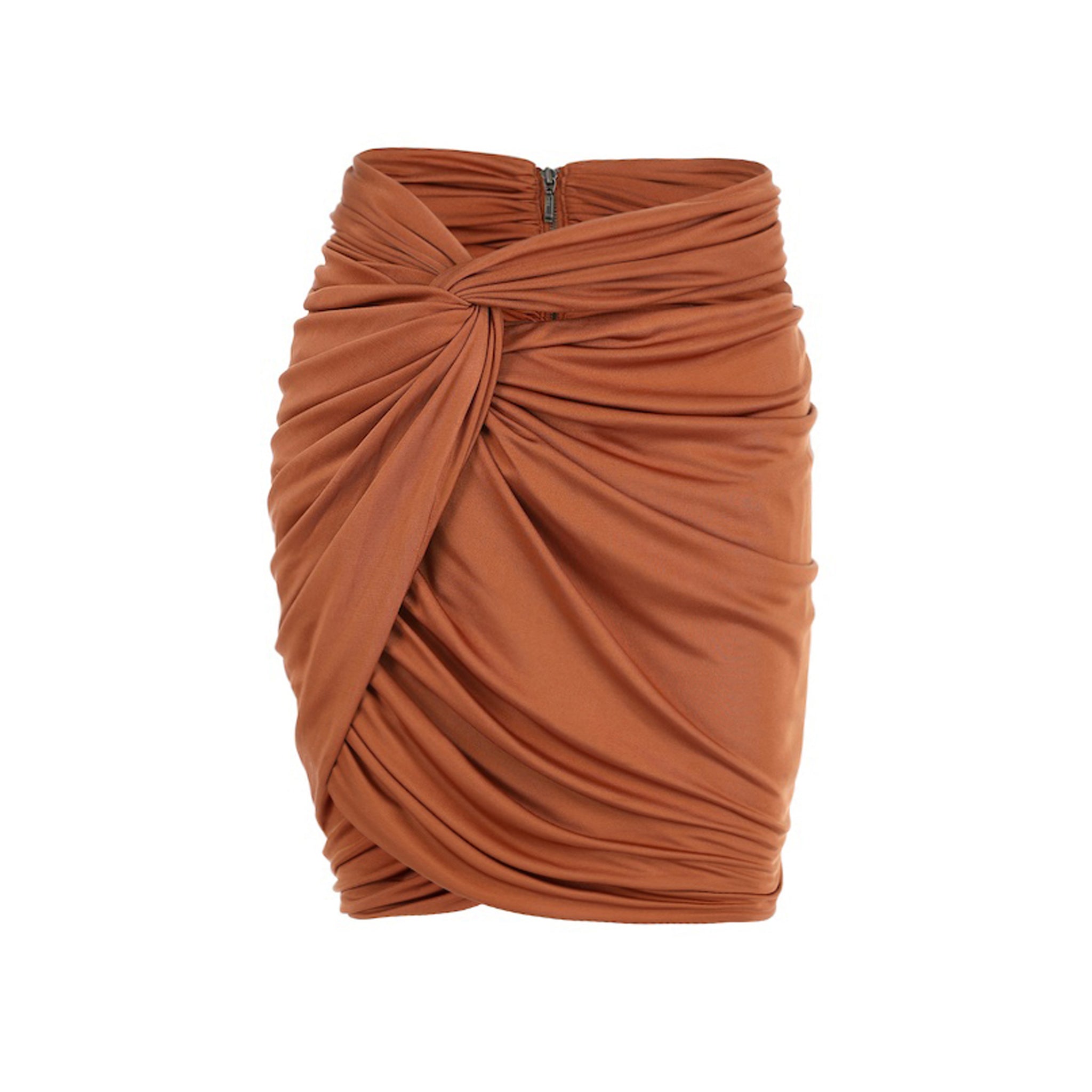 Draped Jersey Skirt-Morrocco