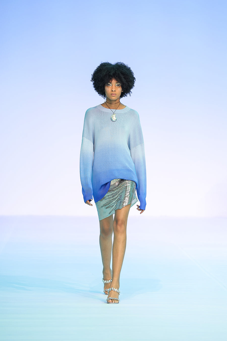 Phoebe Ombre Sweater - Ombre Blue
